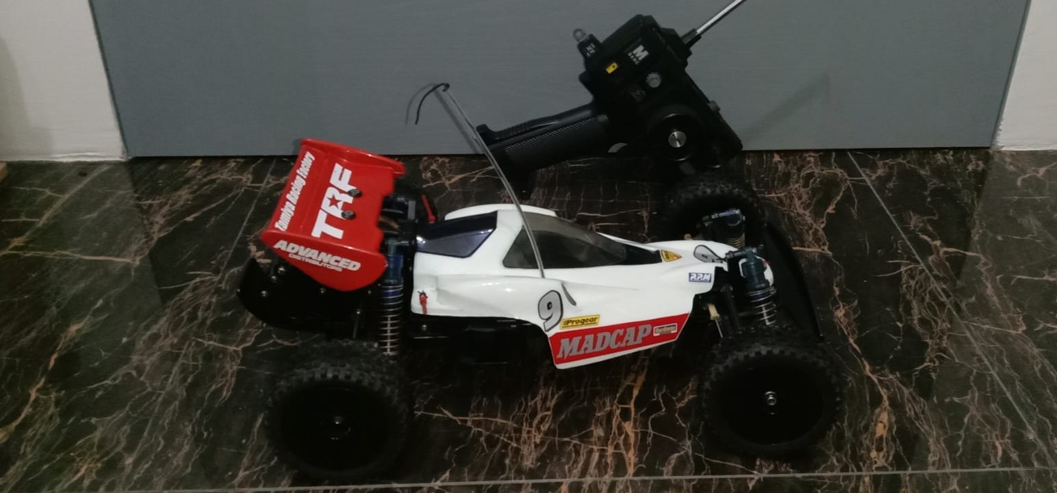 Original vintage Tamiya Madcap with Sanwa radio and servos
