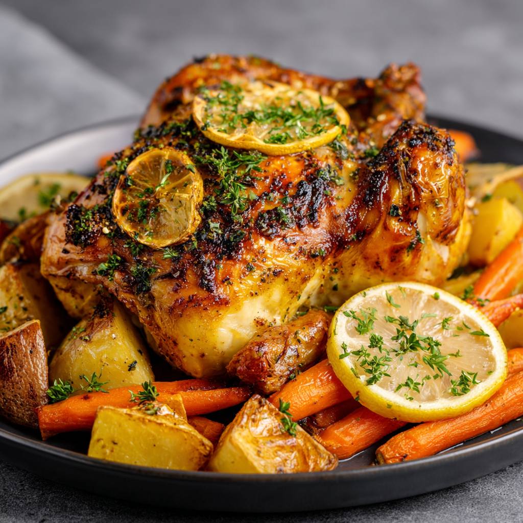 Ta - Poulet rôti au citron et aux herbes Ingrédients (pour 4 personnes ...