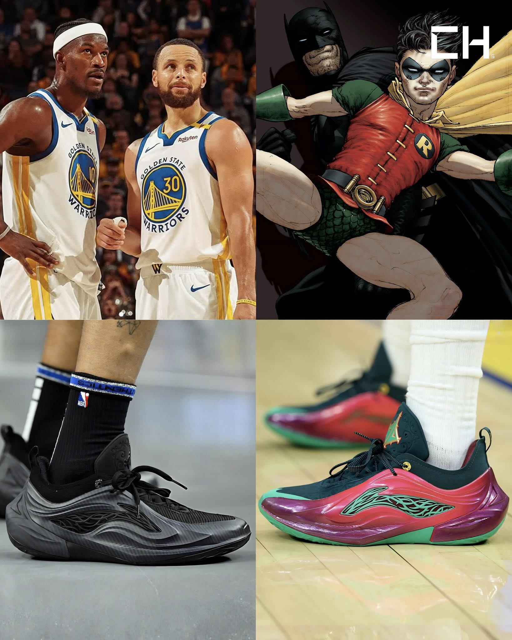 The Li-Ning JB4 'Dark Knight' game-worn sneakers marked the first