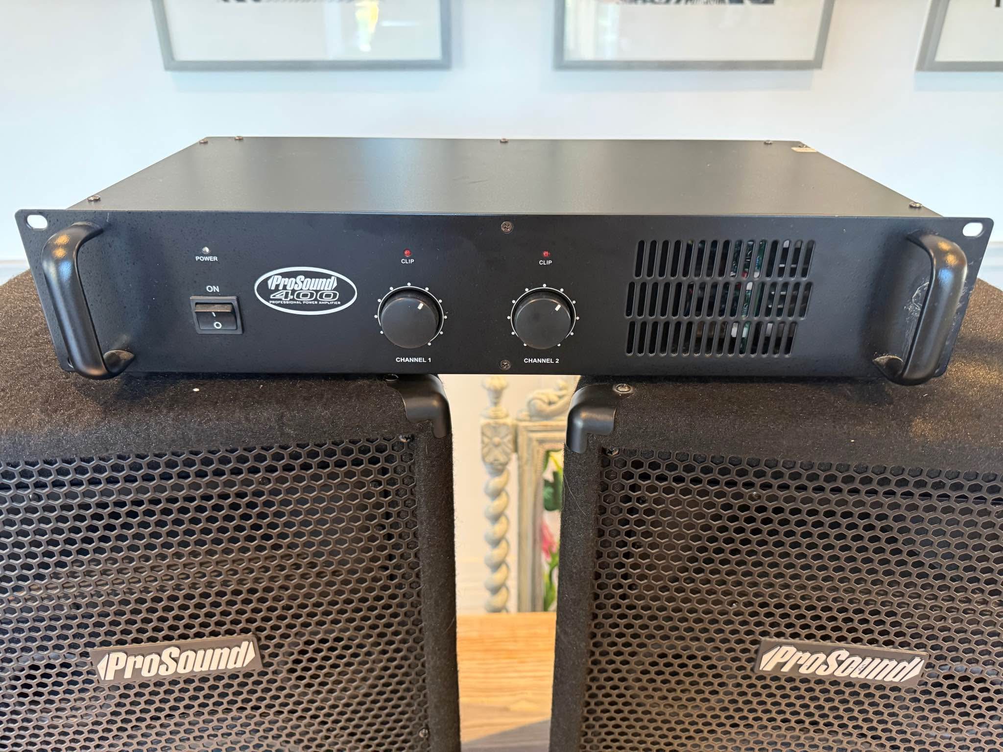 Prosound DJ setup Amp Speakers Mixer - Pro Audio Equipment ...