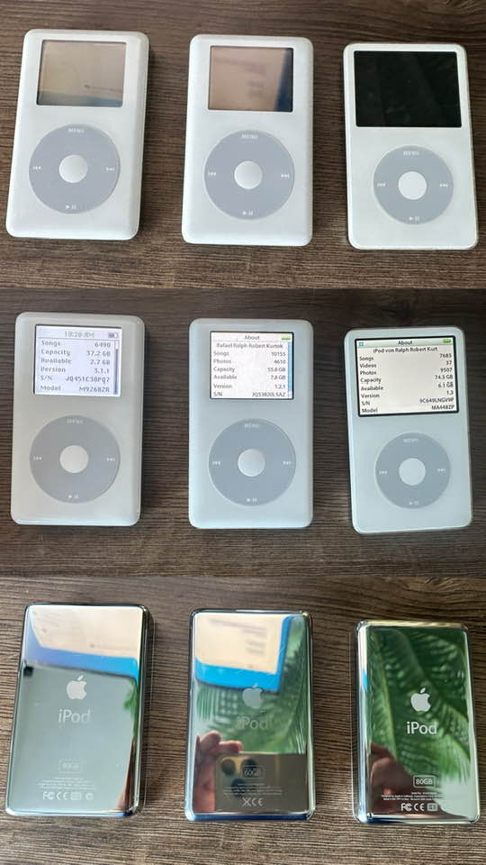 My Collection 🙂 Classic 40GB, Photo 60GB, Video 80GB