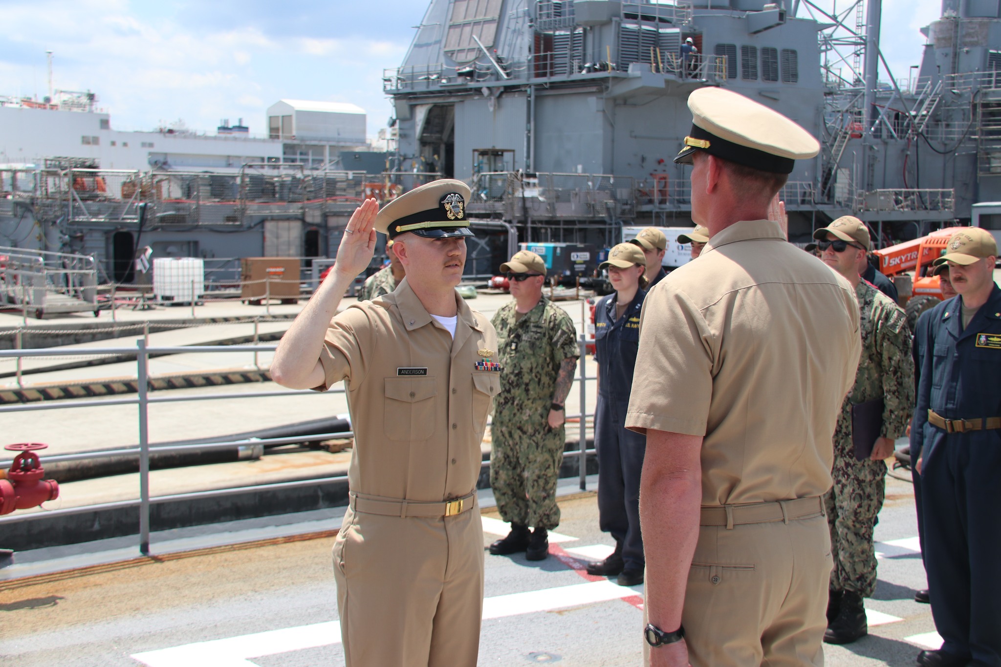 Congratulations to LT Anderson and... - USS Leyte Gulf CG-55