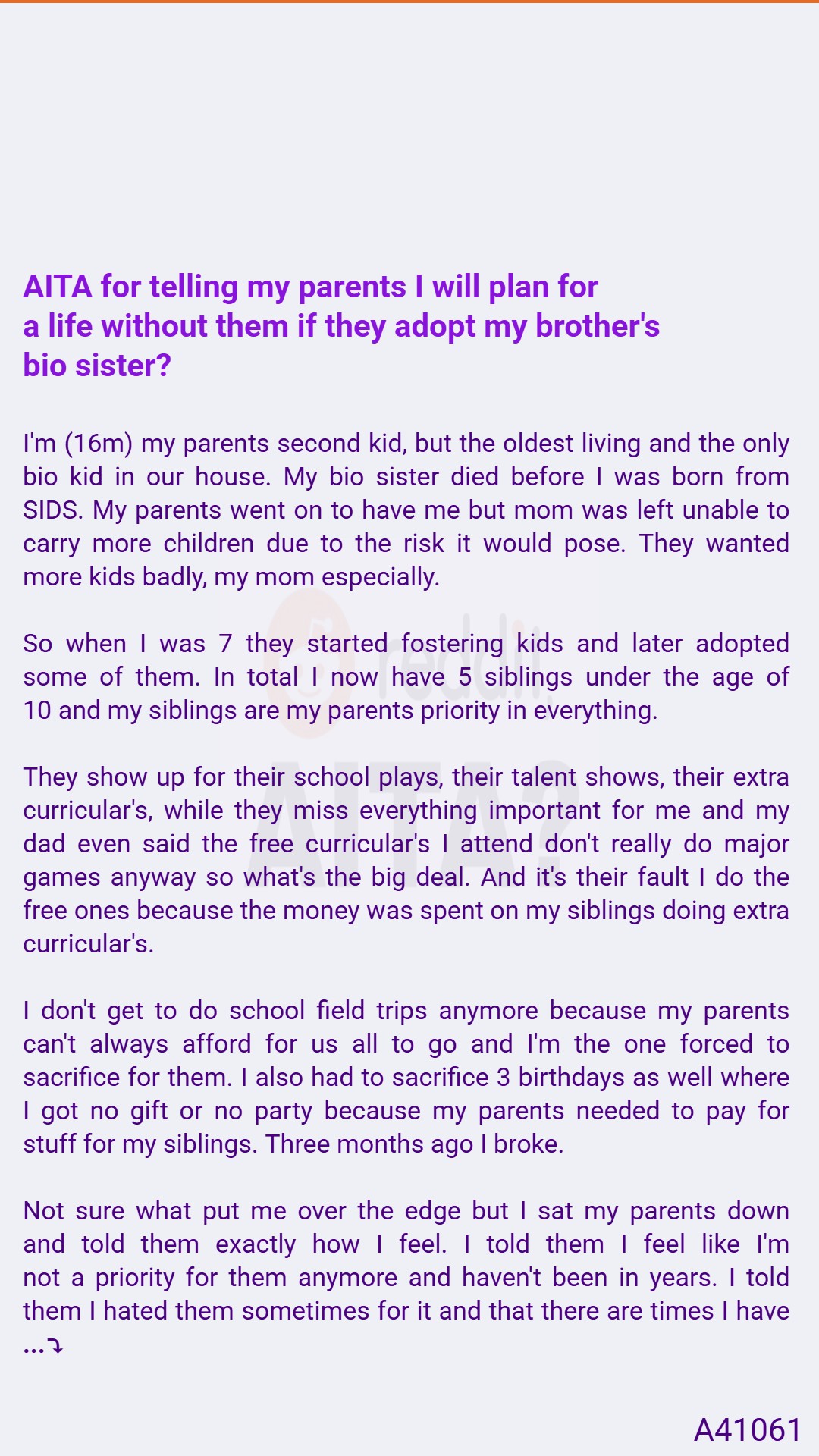 Confused - 🌺 AITA for telling my parents I will plan for 🐝 a life ...