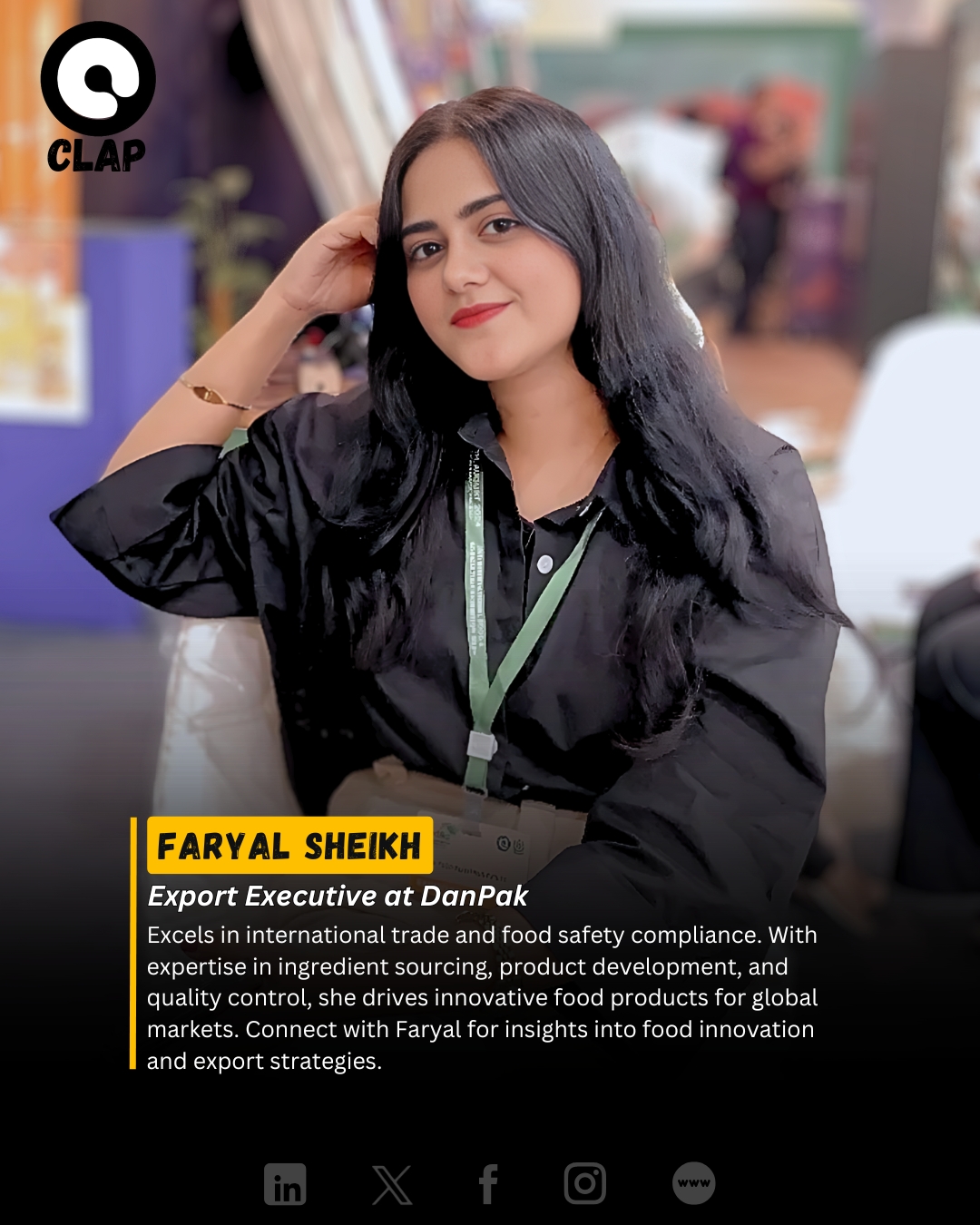 Clap Pakistan - Meet Faryal Sheikh: Export Executive and... | Facebook