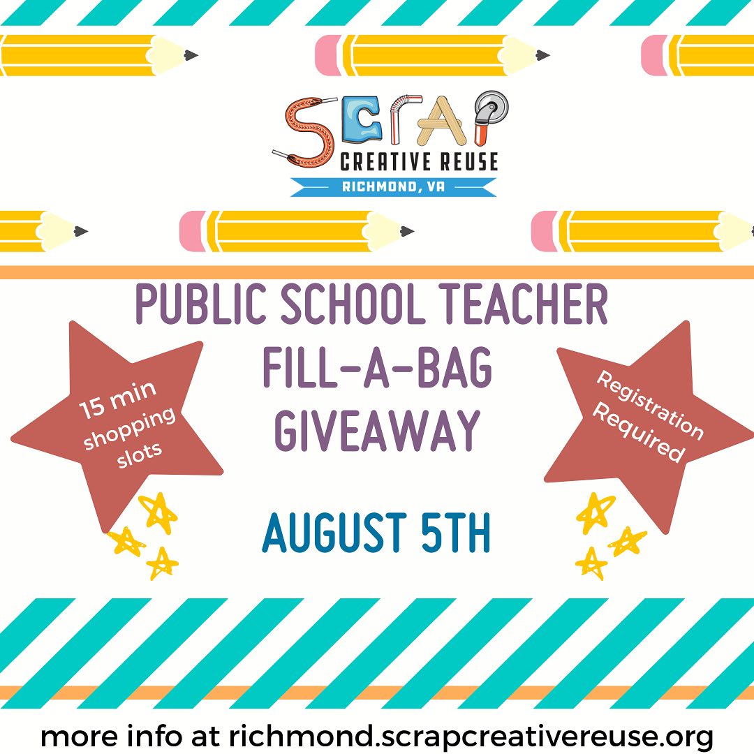 TODAY at 12pm,... - SCRAP RVA: Richmond Creative Reuse Center