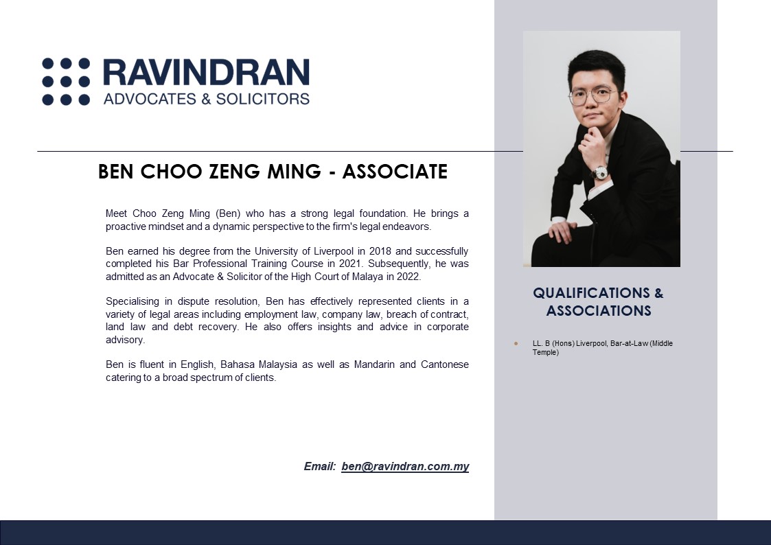 Ravindran Advocates & Solicitors | Kuala Lumpur