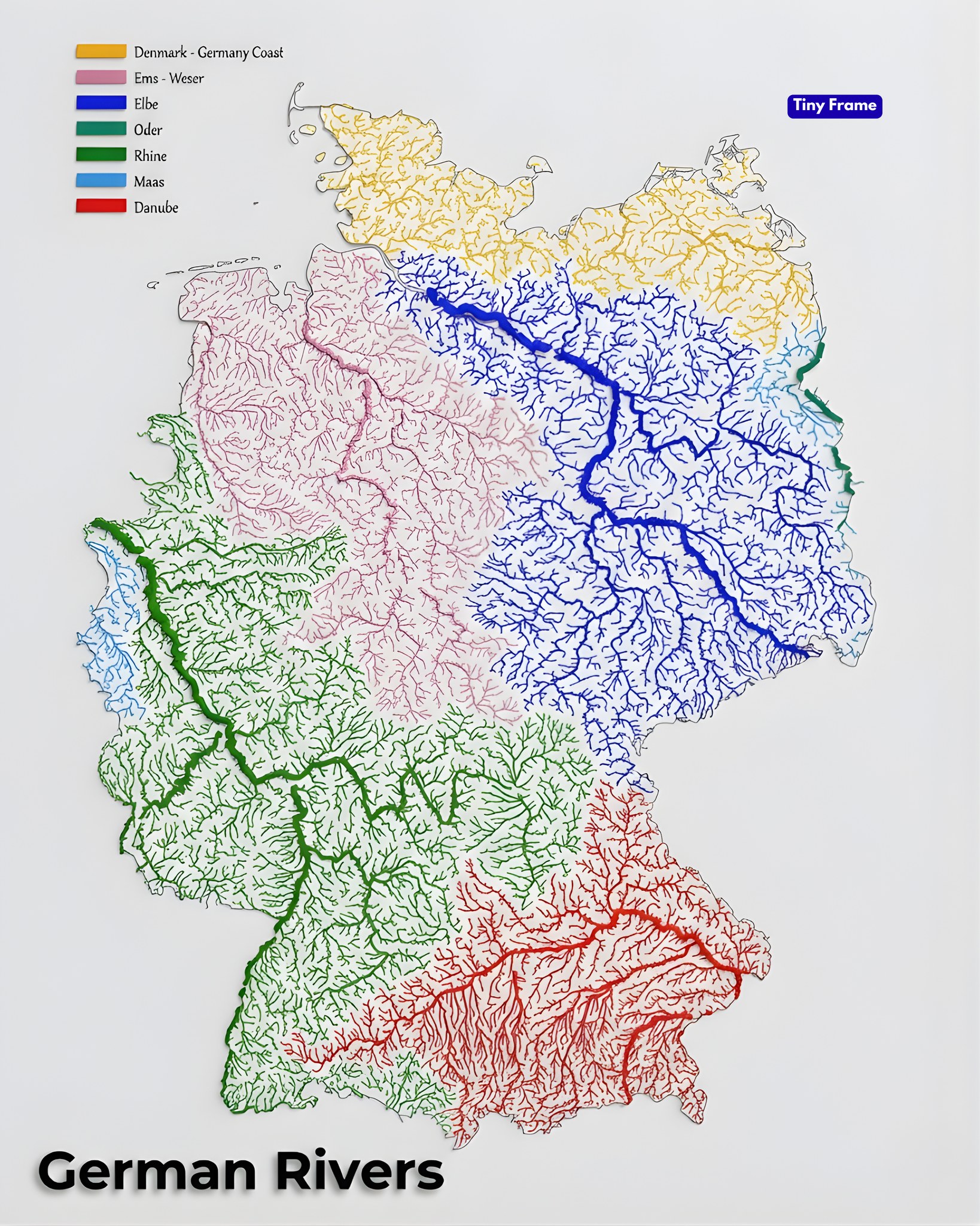TinyFrame - 🌊🇩🇪 Germany’s River System Explained in One Map! | Facebook