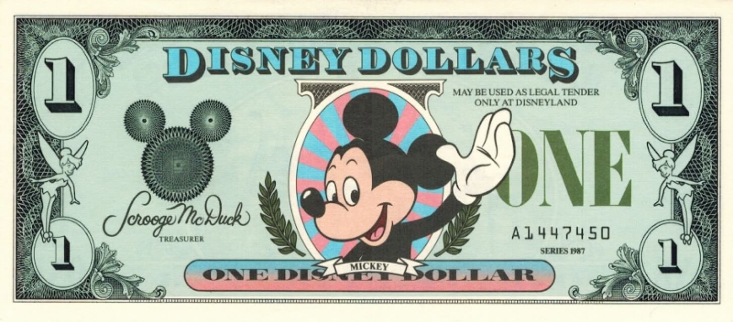 その他 Disney Dollars 1987 First Day Issue 1987 – “Disney Dollars” roll off Mickey's printing press for the