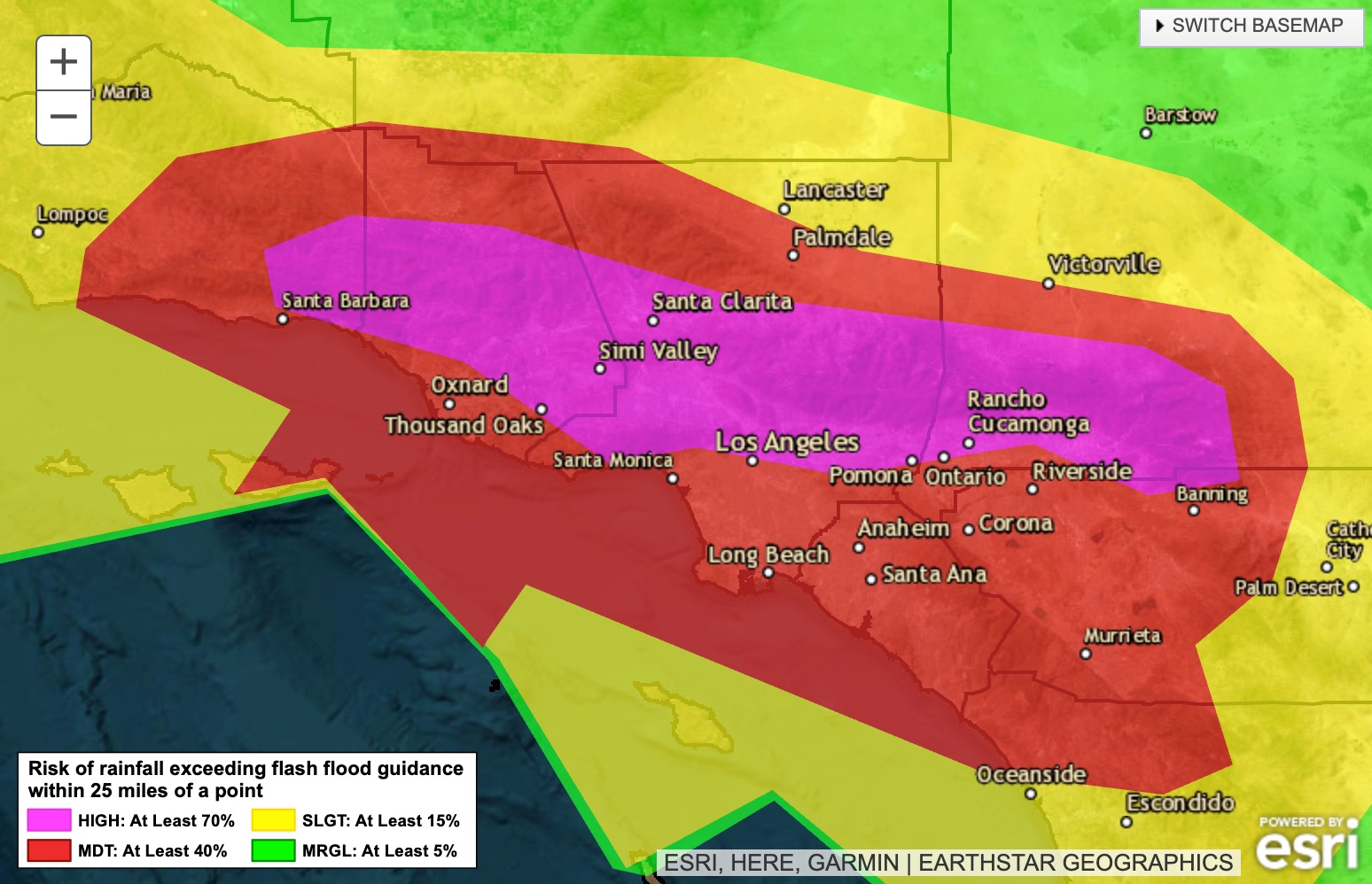 Convective - WPC has outlined a HIGH RISK (level 4/4) for excessive ...