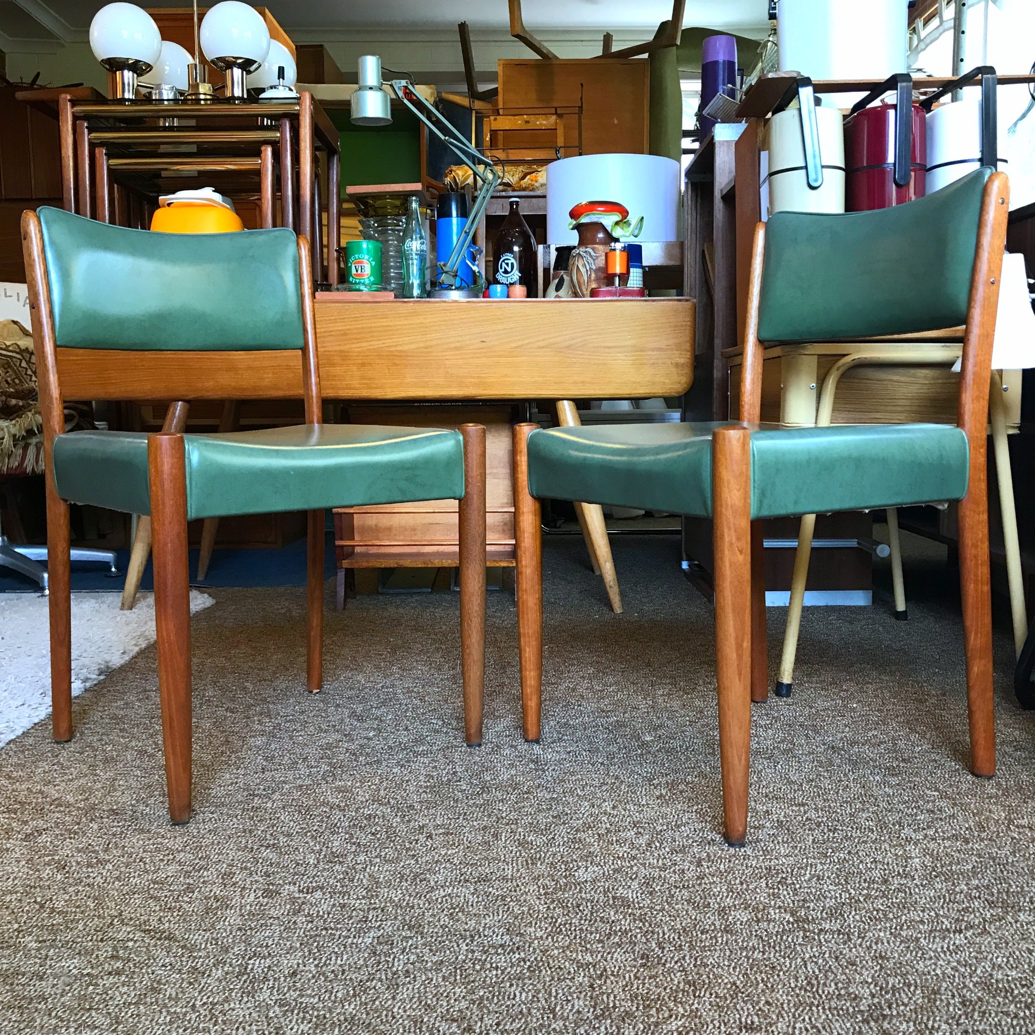 Mid Century Vintage Teak Dining Chairs Seats by Chatley Productions ...
