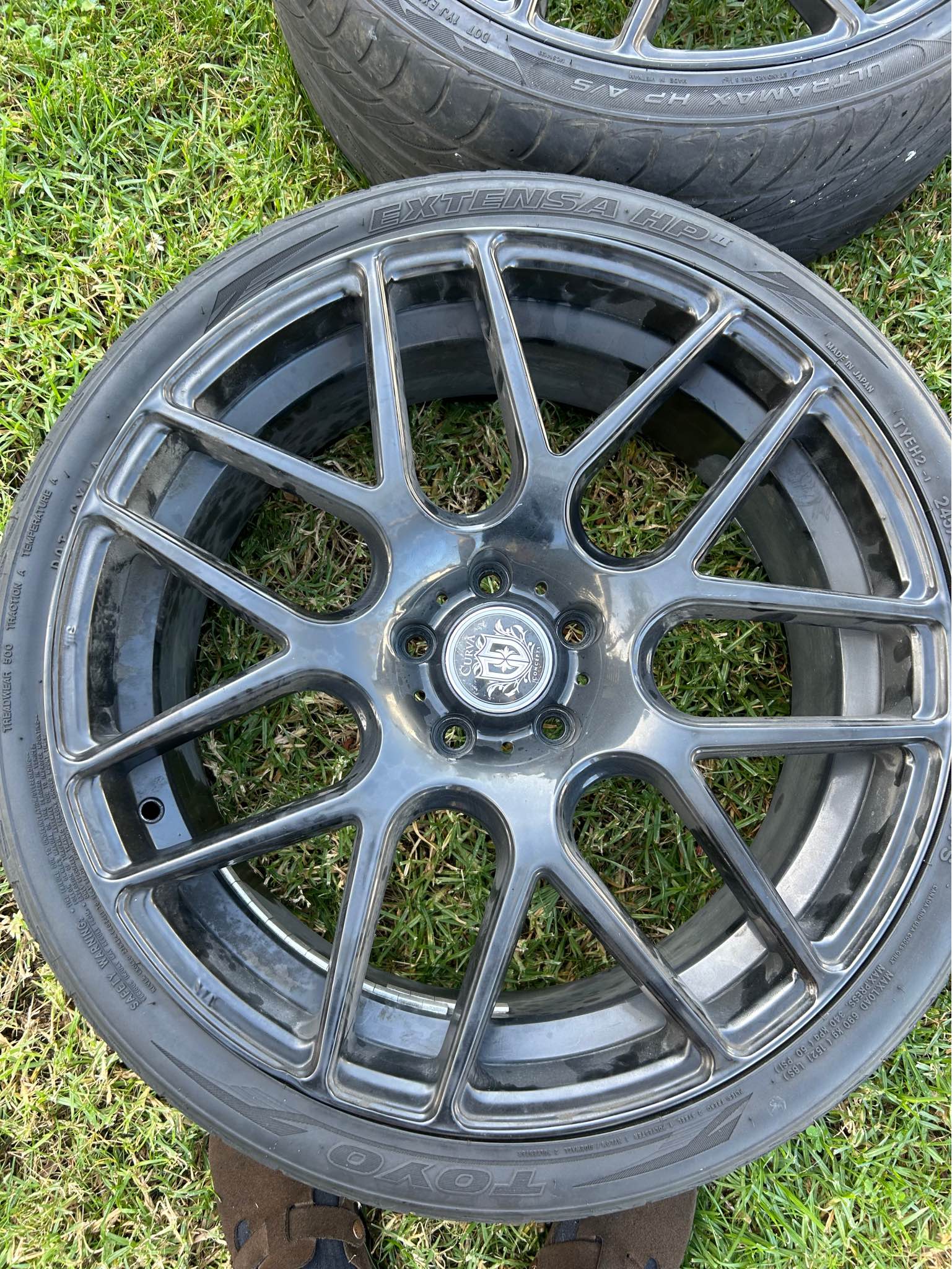 5.114 20 inch rims curva concepts no valvestems lil bit or curb rash ...
