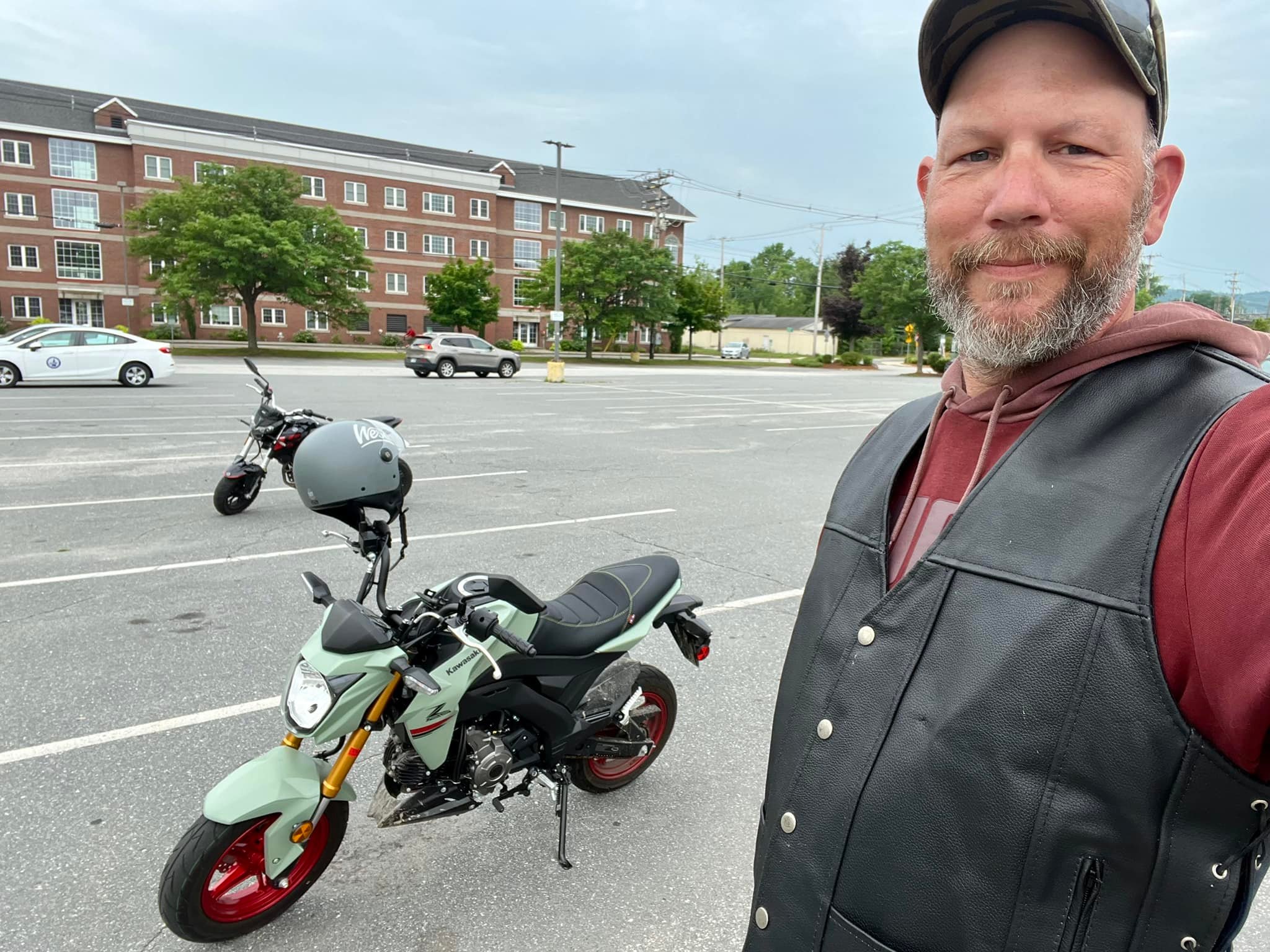 Passing Motorcycle Riding Test on Kawasaki Z125 in New Hampshire