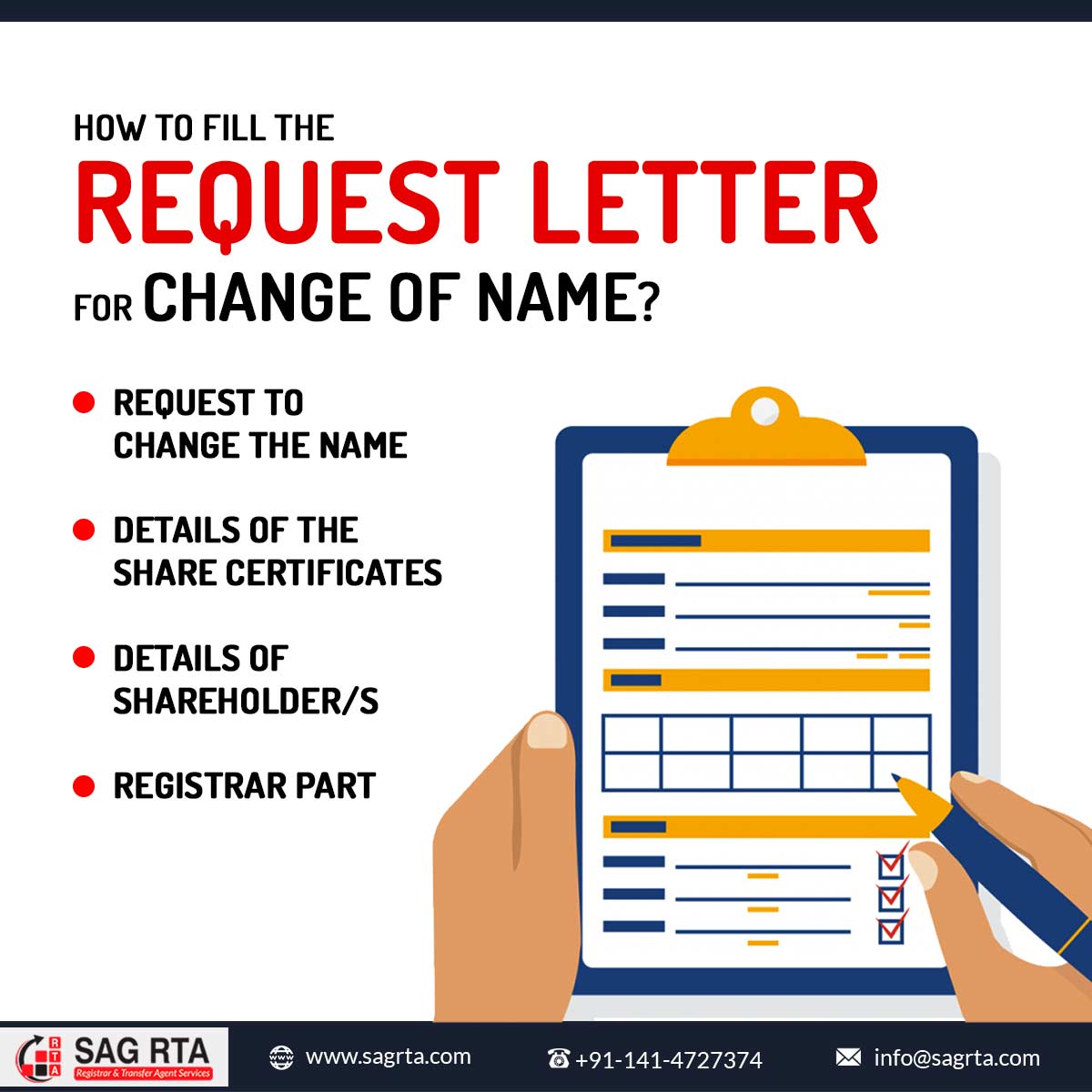 SAG RTA - Here is the complete format of the Request... | Facebook