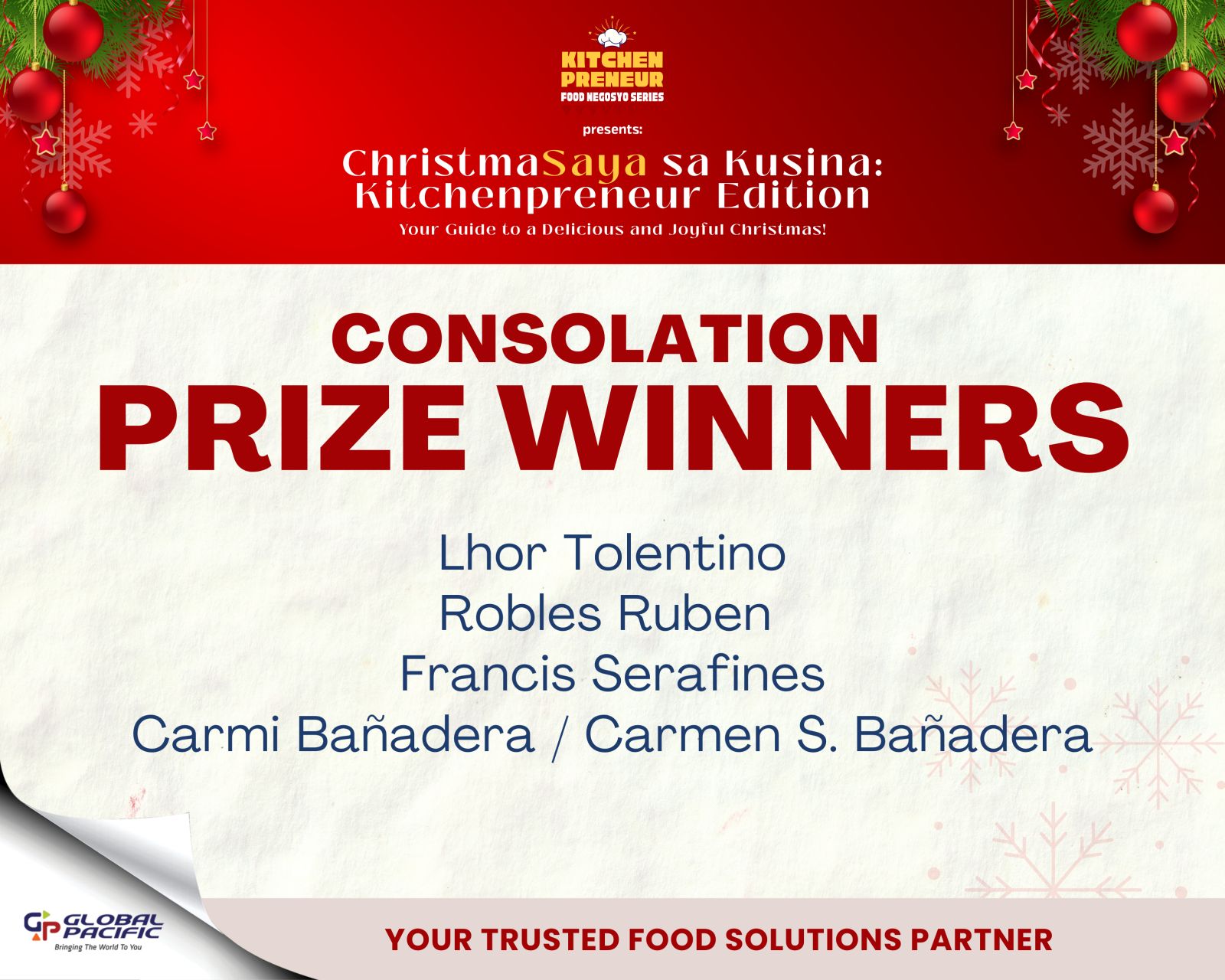 Global - 🎄 Congratulations to our Consolation Prize Winners! 🎄 A big ...