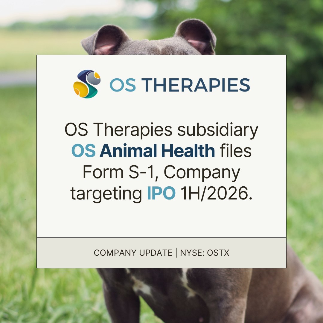 OS - OS Therapies subsidiary OS Animal Health is preparing for an IPO ...