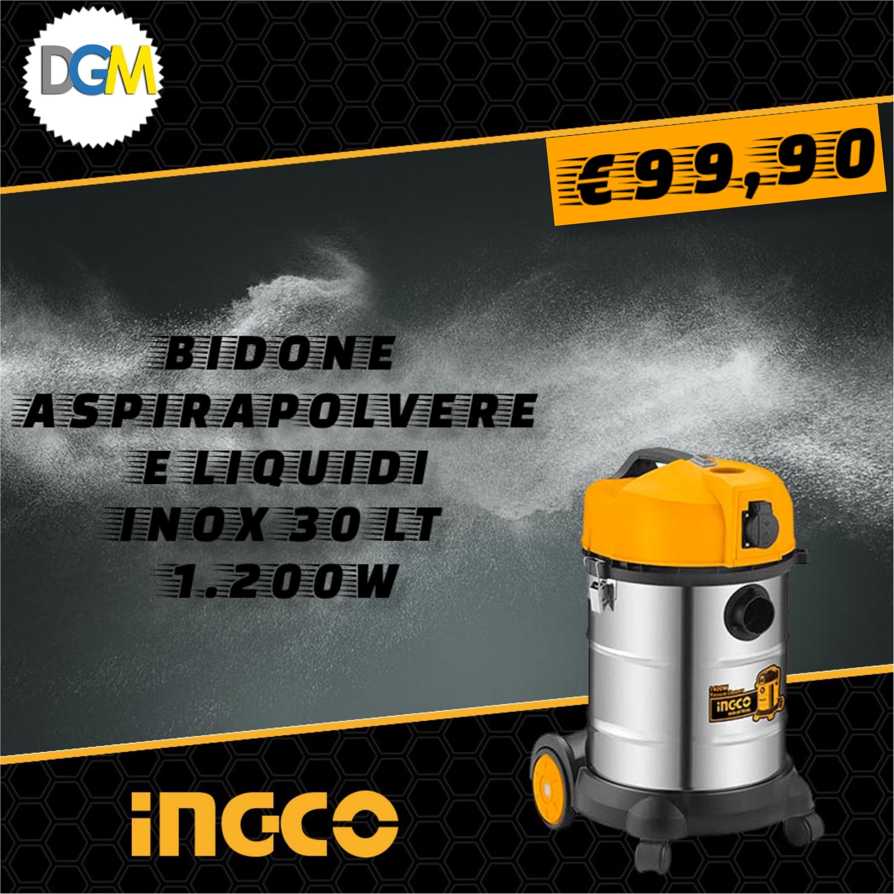 Tubo flessibile 1 metro bidone aspirapolvere aspiratutto LAVOR ASHley