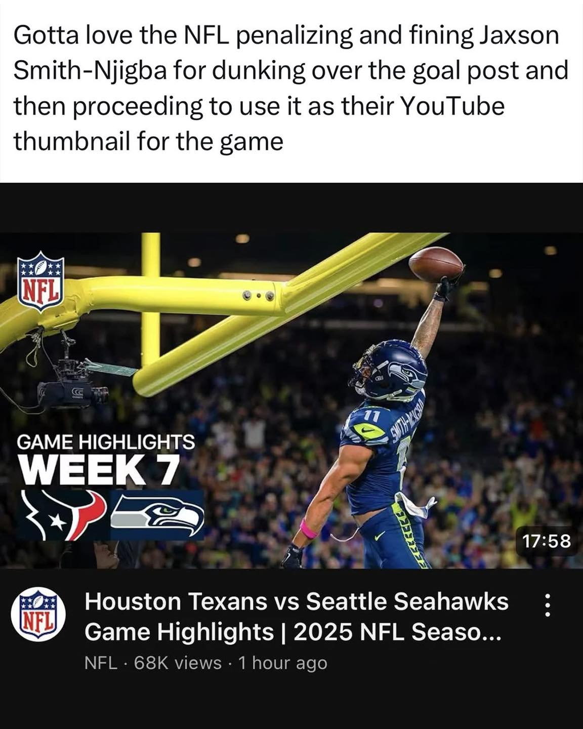 NFL Memes - This is equivalent 2 getting a ticket for... | Facebook