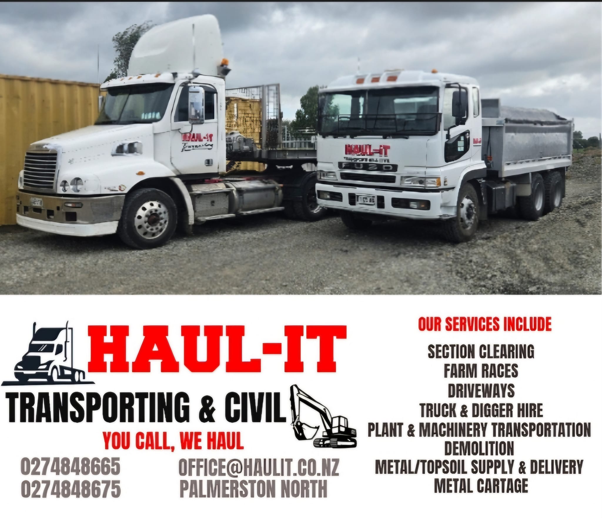 Haul-it Transporting & Civil | Palmerston North