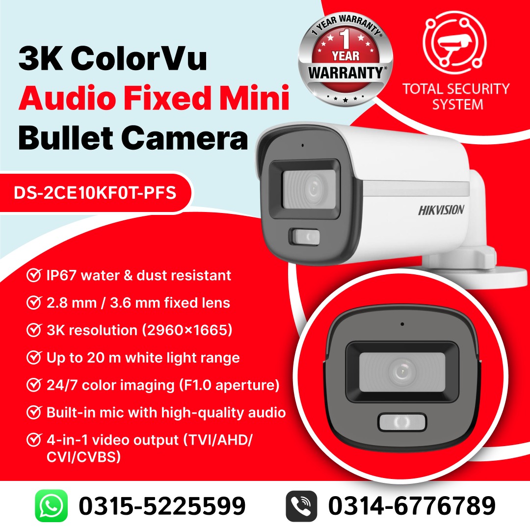 Total - Upgrade your security with the Hikvision 3K ColorVu Audio Fixed ...