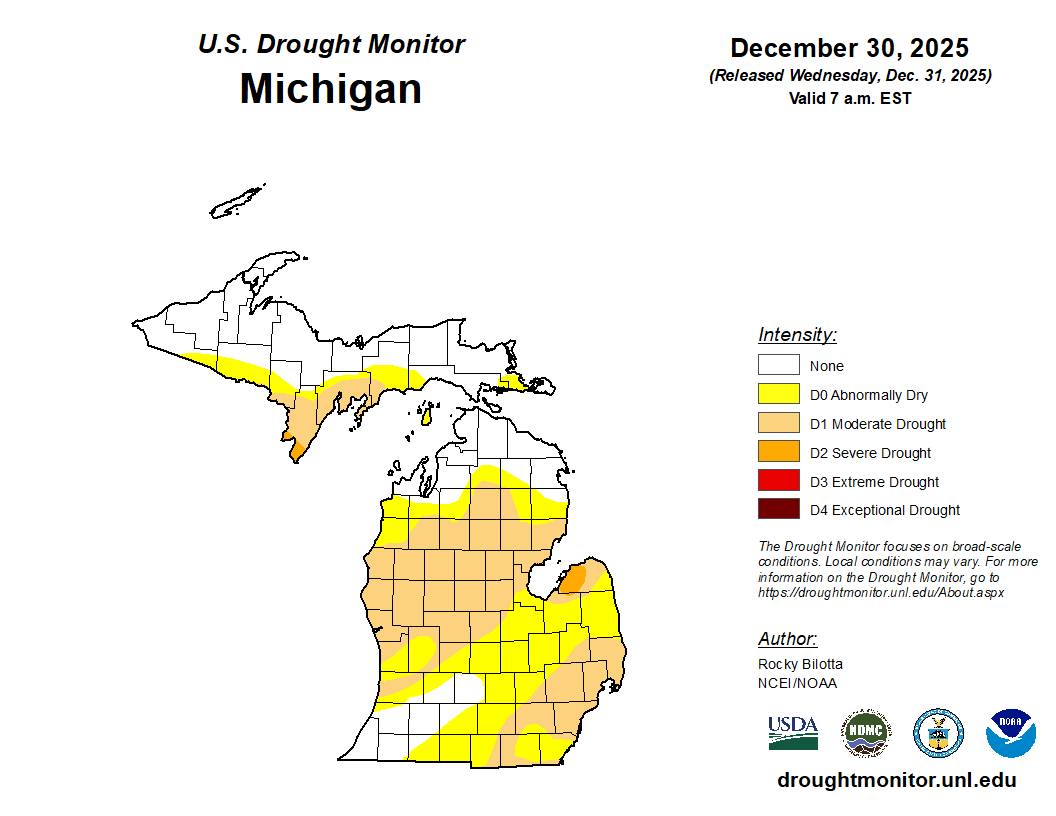 Michigan - All eyes continue to be on the drought monitor as nearly 2/3 ...