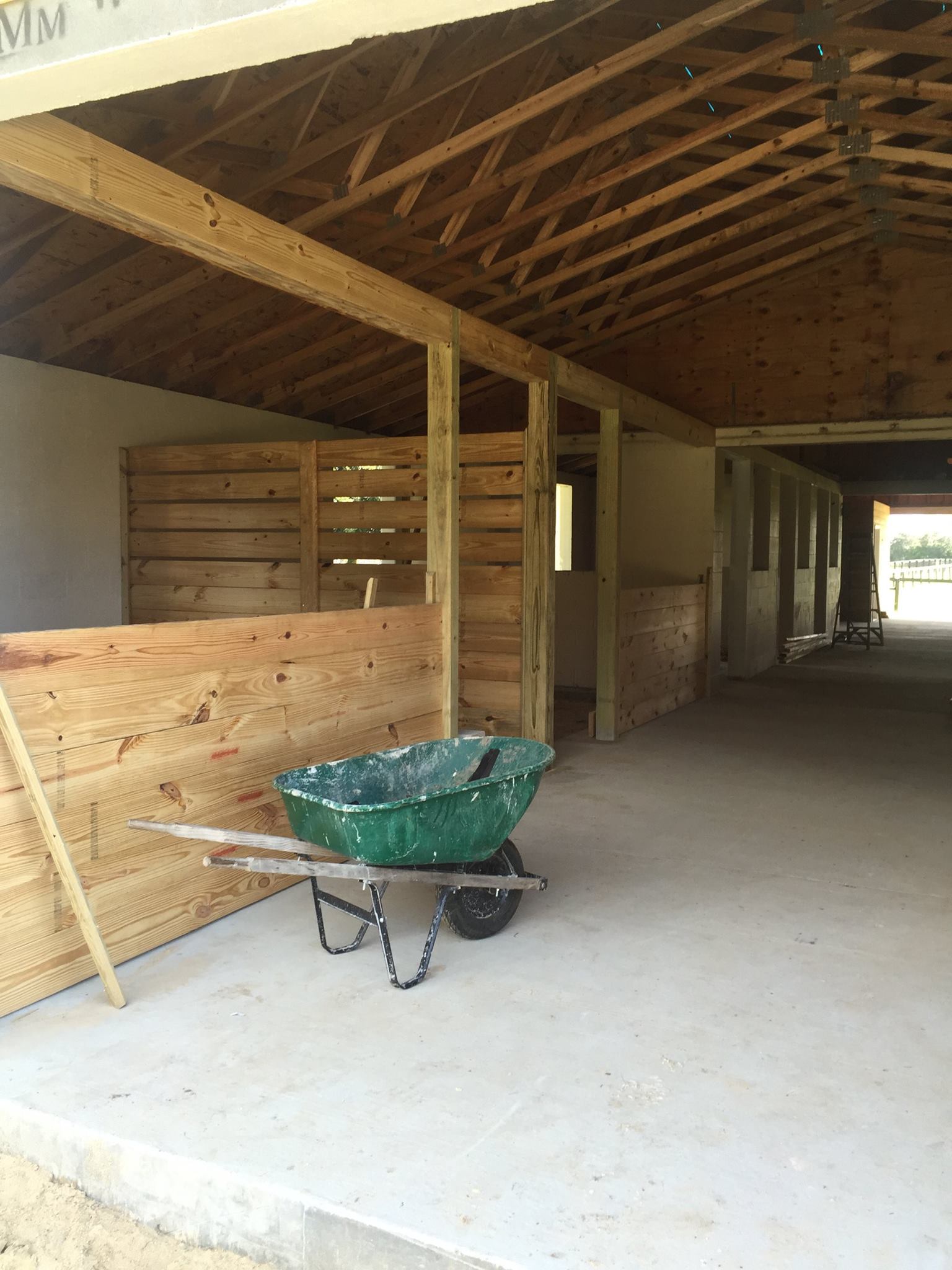 The interior renovation of the... - Front Range Equine Rescue