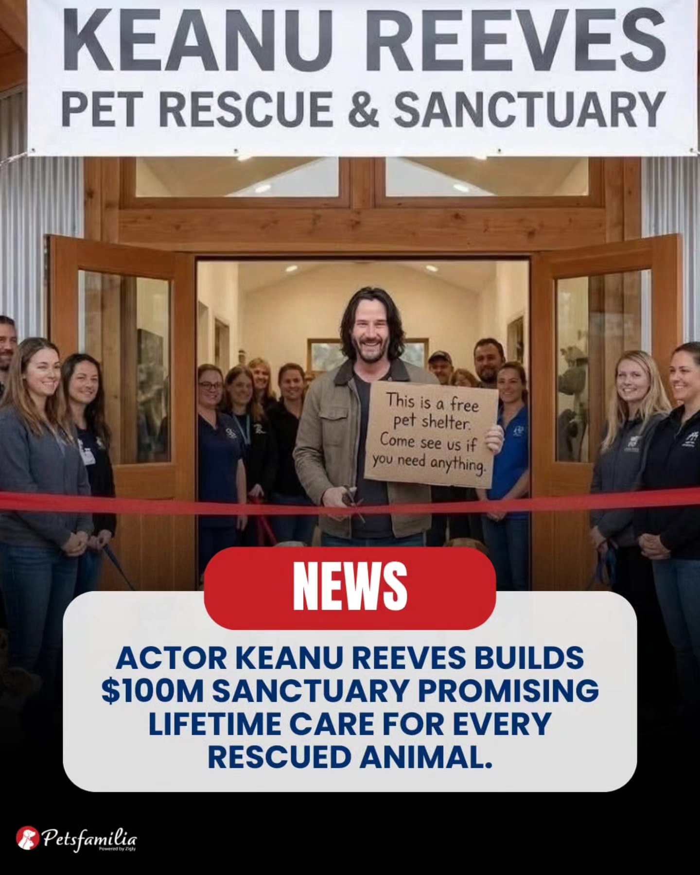 Petsfamilia - Keanu Reeves has opened Arch Haven — the world’s largest ...
