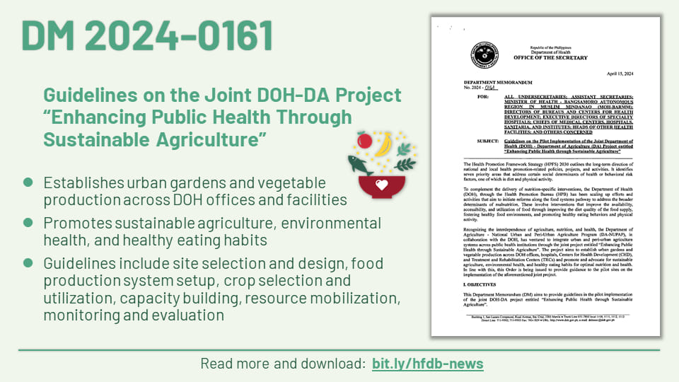 HFDB - Department Memorandum No. 2024-0161 April 15, 2024 Guidelines on ...