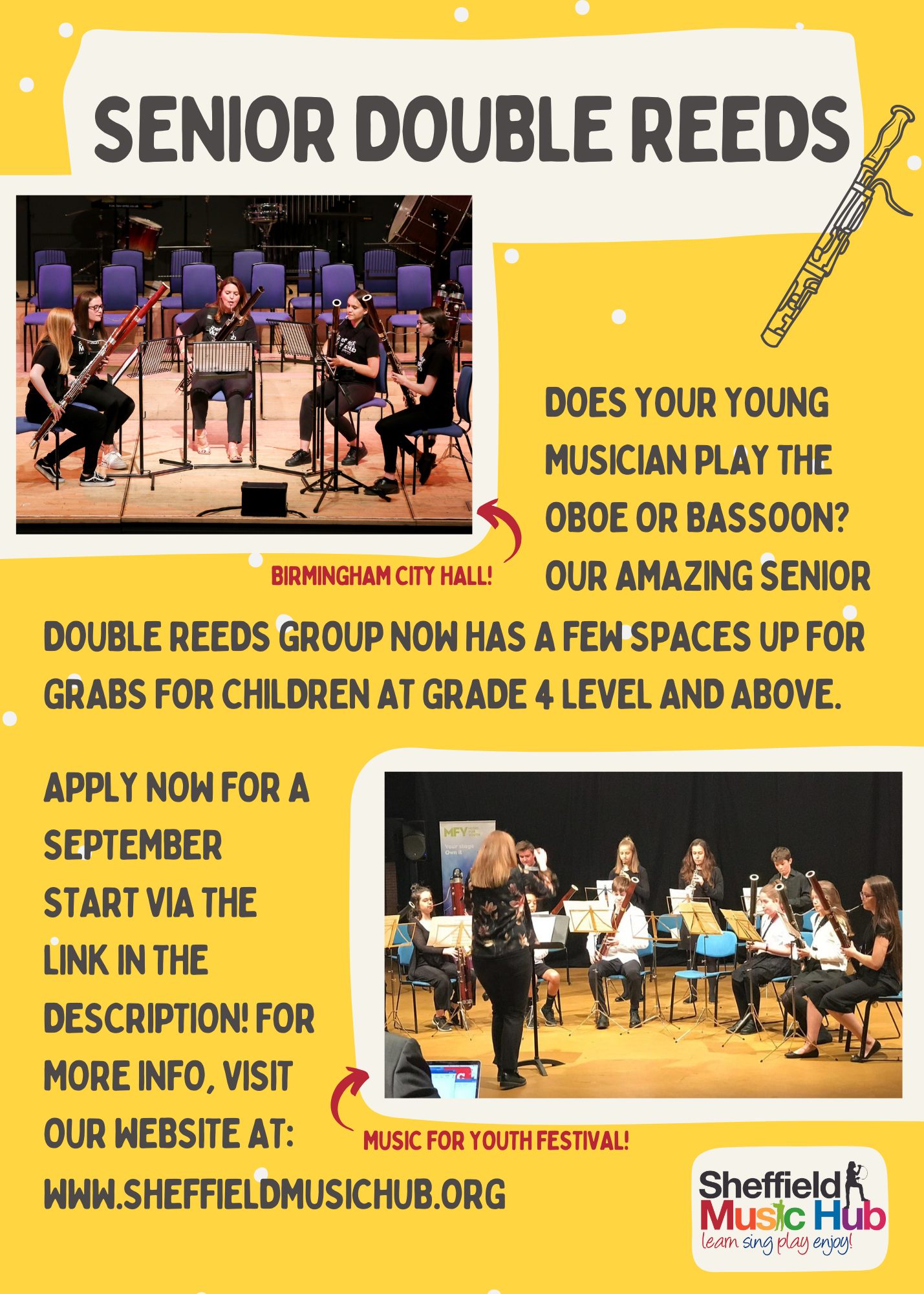 📣 Calling double reed players! 📣... - Sheffield Music Hub