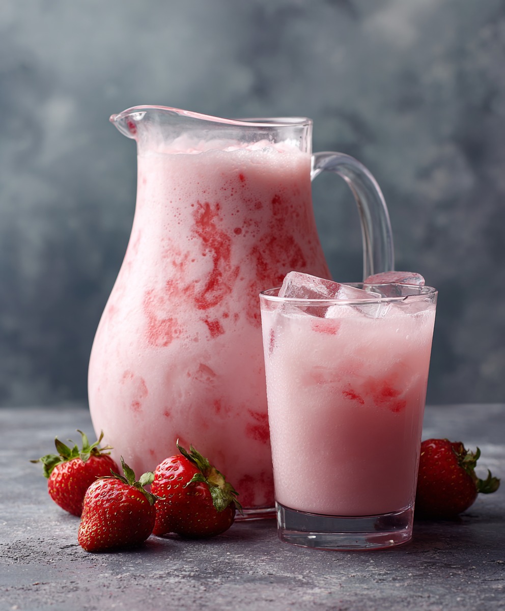 Un - Agua cremosa de fresa 🍓 ️ 🧾 Ingredientes 2 tazas de fresas sin ...