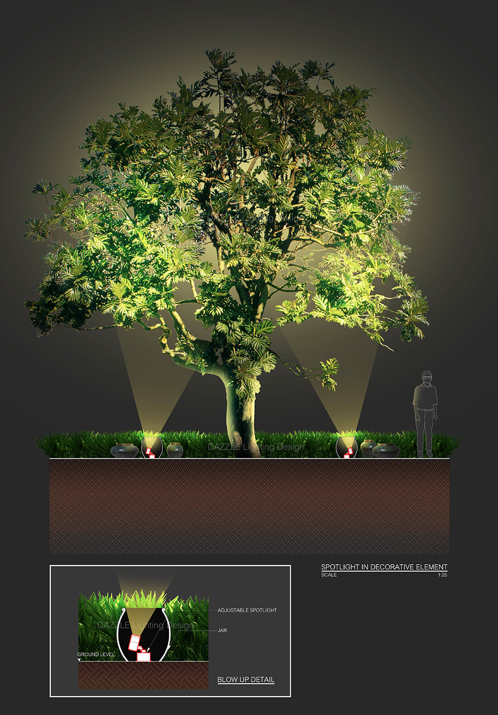 Lighting for featured tree... - Dazzle Lighting Design