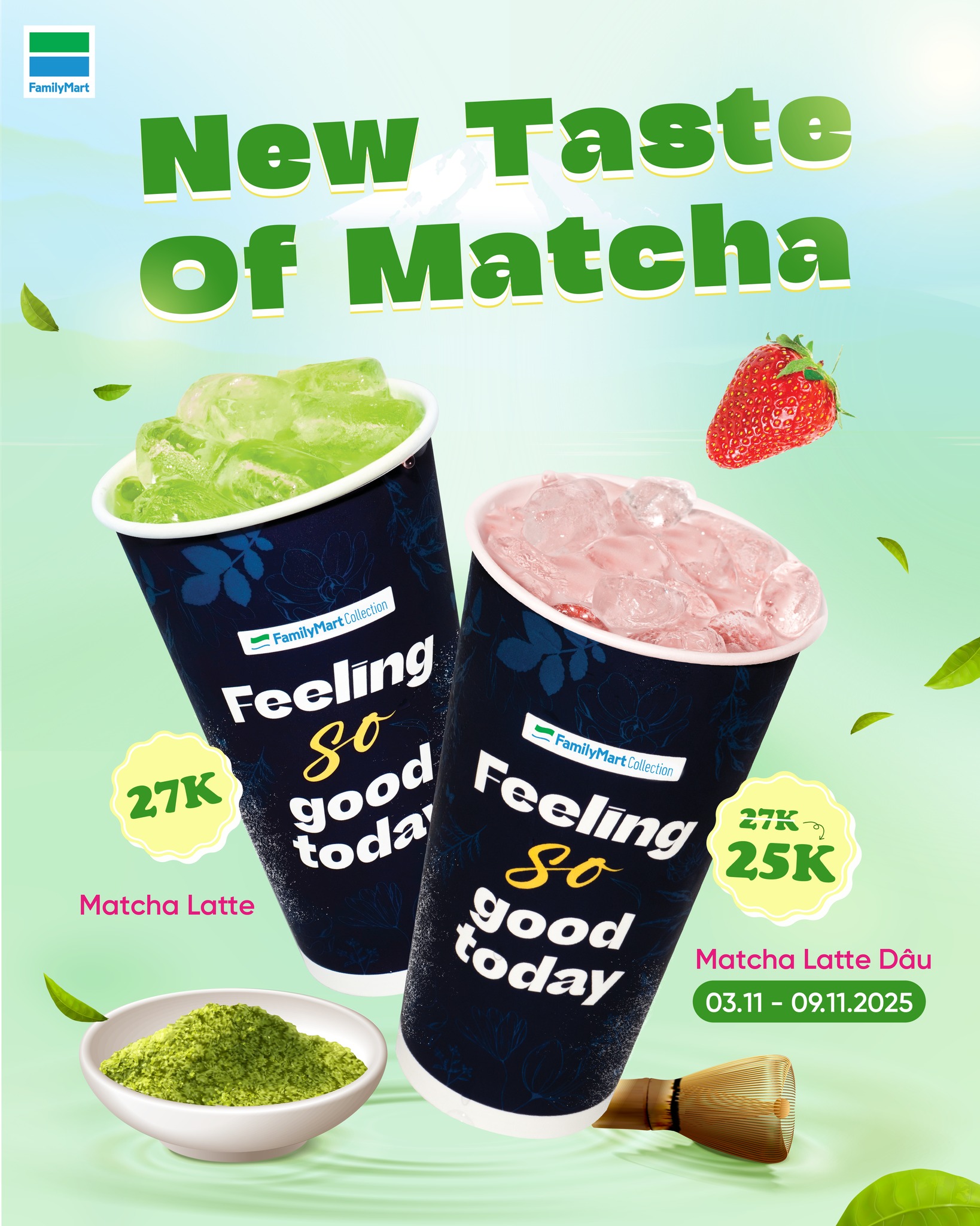 FamilyMart - NEW TASTE OF MATCHA 🍓🍵 Mở khóa Matcha vị mới lạ tại ...