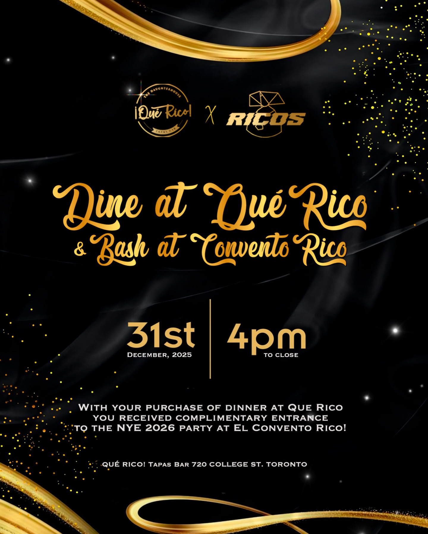 This New Year’s Eve, your dinner... - Que Rico Tapas Bar | Facebook