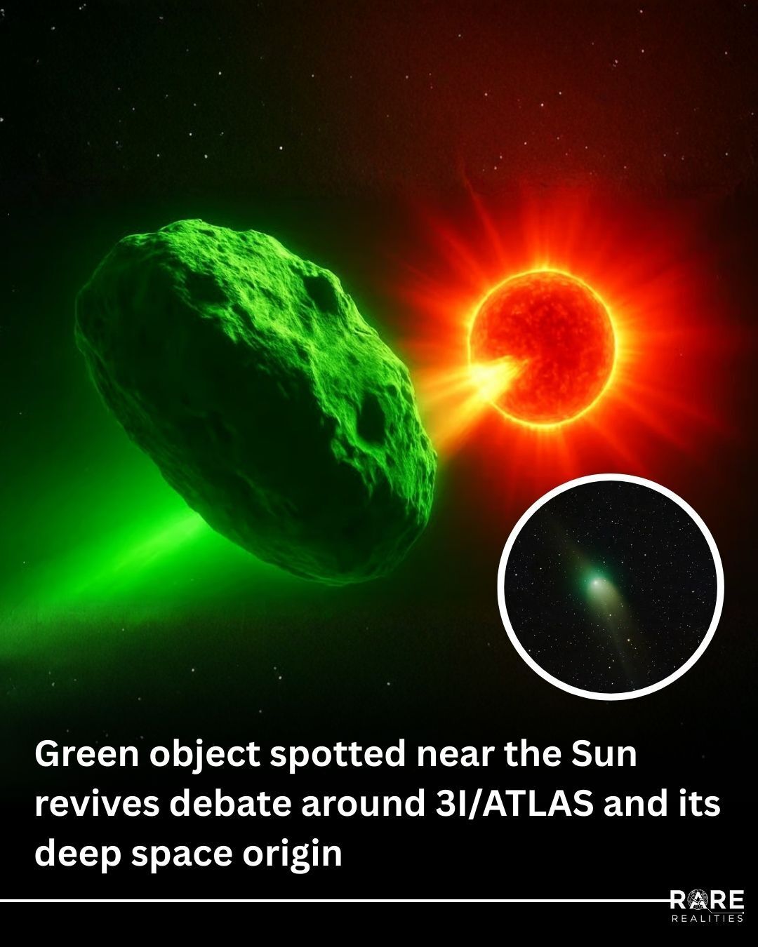 Rare - 3I ATLAS returned to discussion after a green object appeared ...