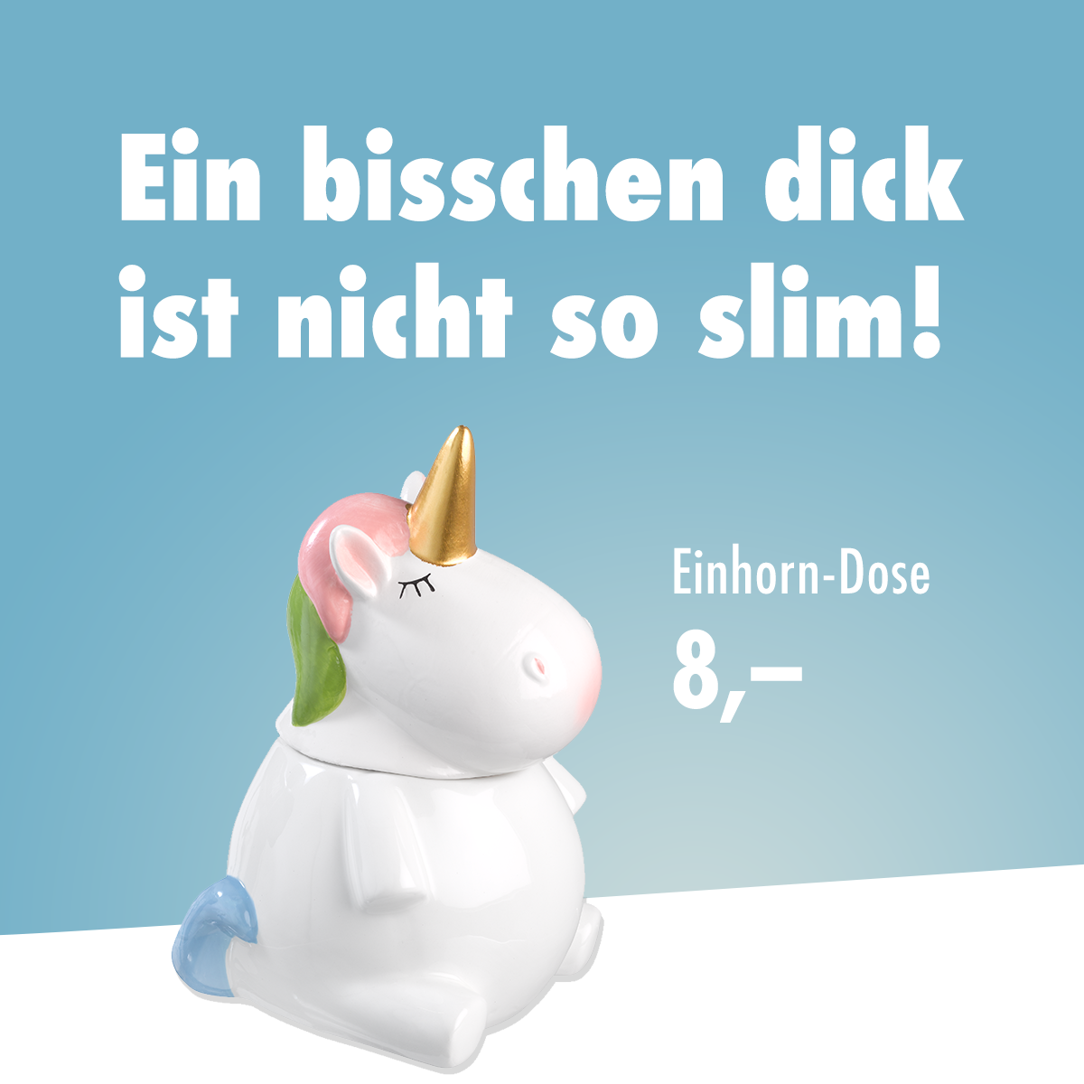 OMG! Ist das nicht süß? Und nein, der Einhorn-Trend ist noch lange nicht vorbei. Auch die kleinen Fans würden sich sicherlich über so eine Dose in ihrem Kinderzimmer freuen. Schaut doch mal