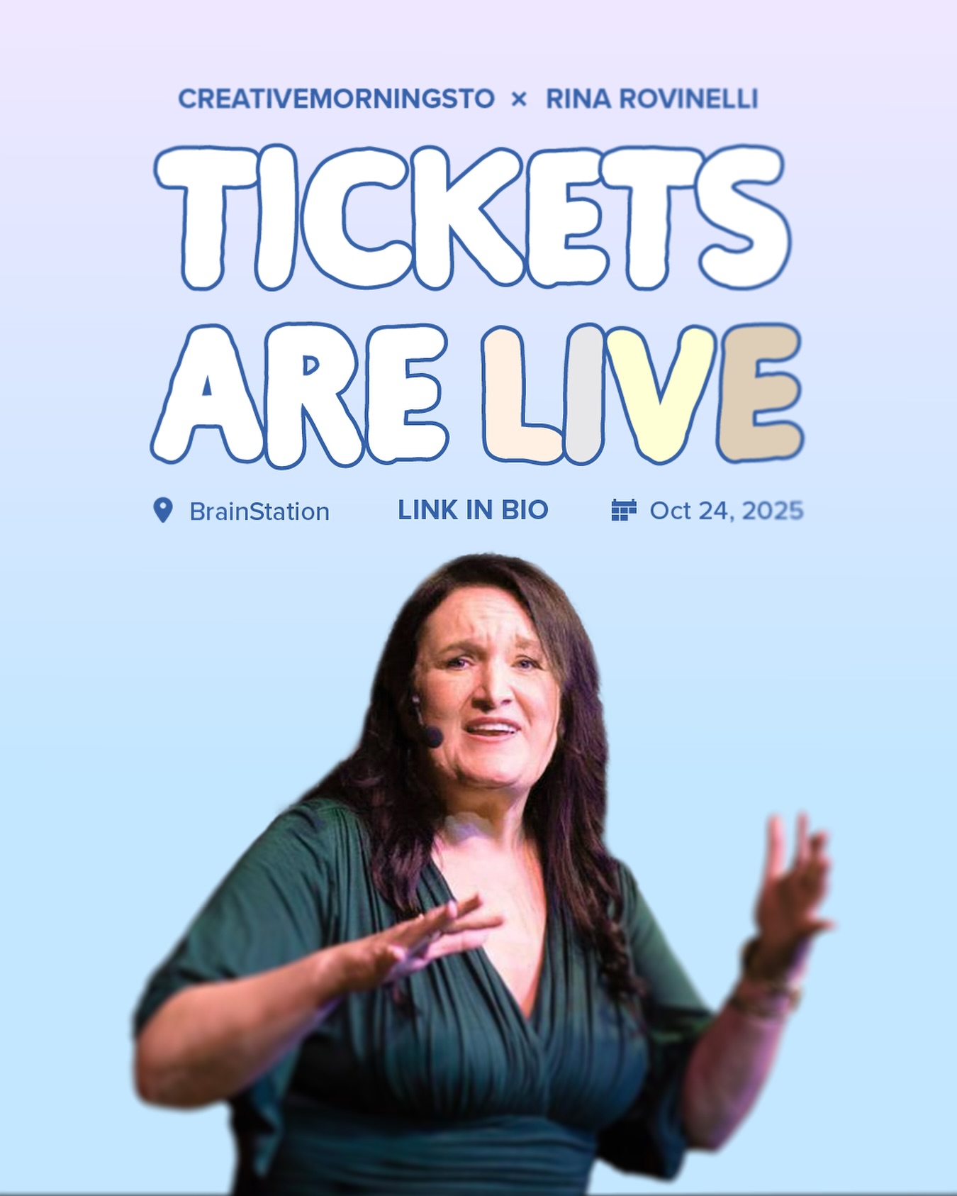 CreativeMornings - Tickets are LIVE! 🎟️ Join us Oct 24 at BrainStation ...