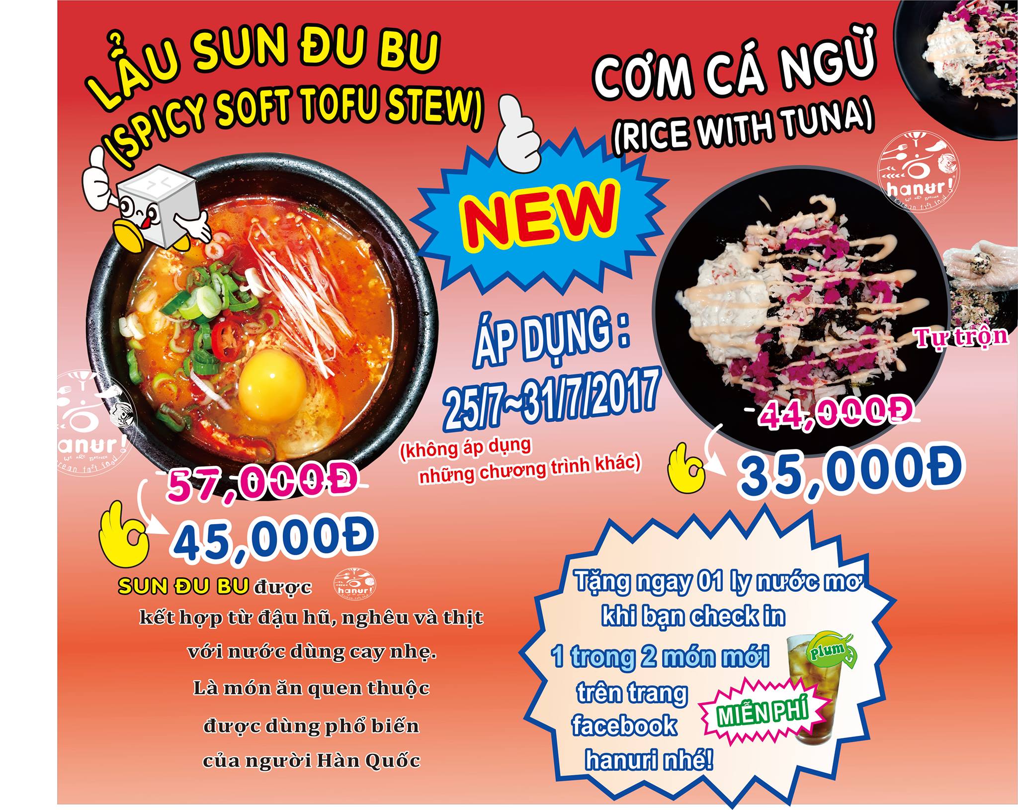hanuri Korean fast food - 🔔🔔🔔 🍝MENU MỚI T7🍲 DOUBLE ra mắt món mới trong ...