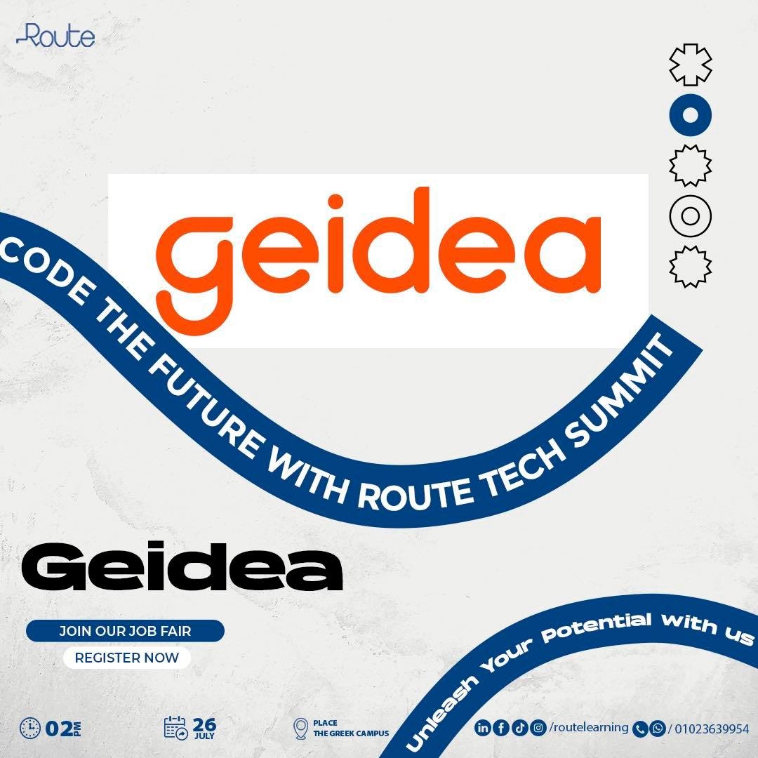 Route - تاني شركة معانا في الـ Job Fair هي شركة geidea 💙🔥... | Facebook