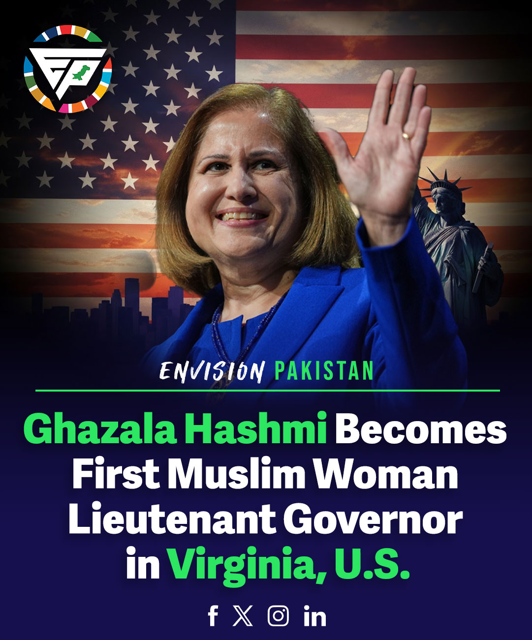 🌟 History Made in Virginia! 🌟 Ghazala... - Envision Pakistan | Facebook