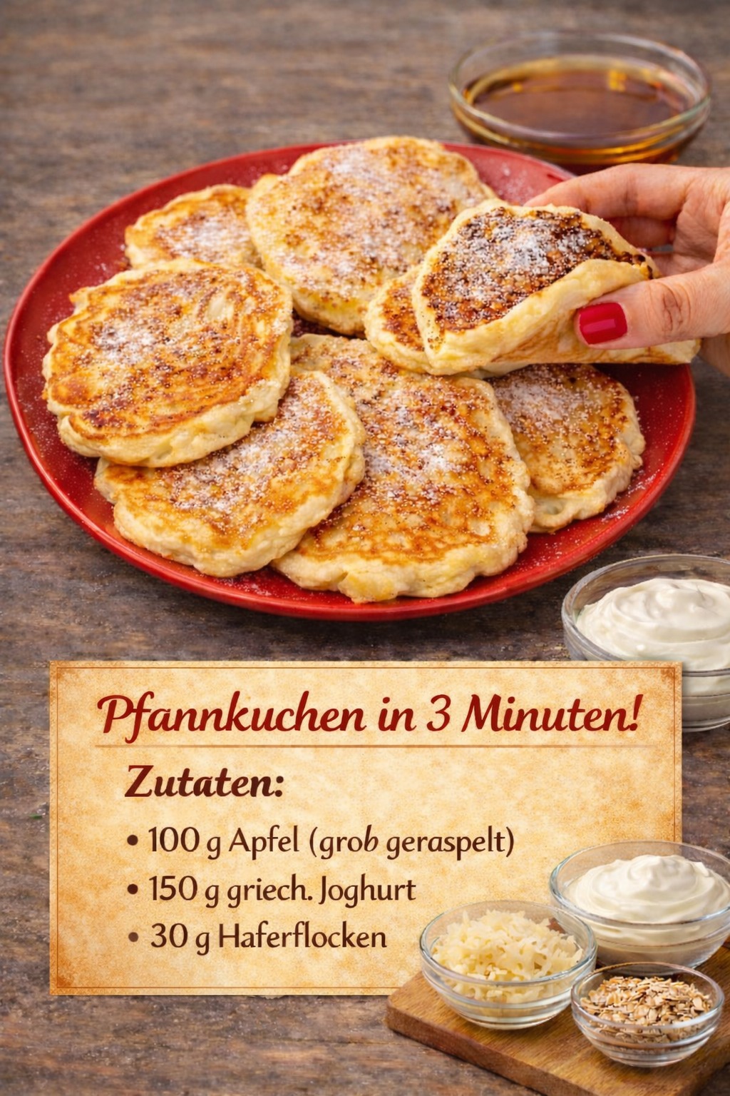 In der Küche - schnelle Apfel-Joghurt-Pfannkuchen (ohne... | Facebook