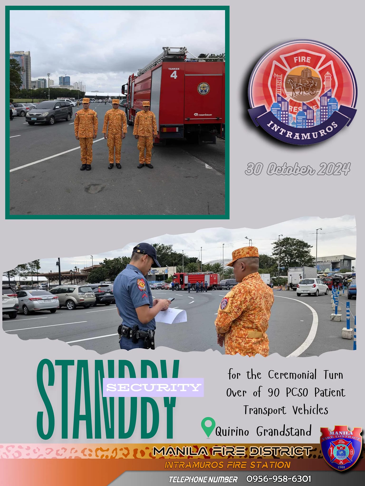 BFP - 30 October 2024 📸 Bfp-Ncr Intramuros FS #MFDsince1901 # ...
