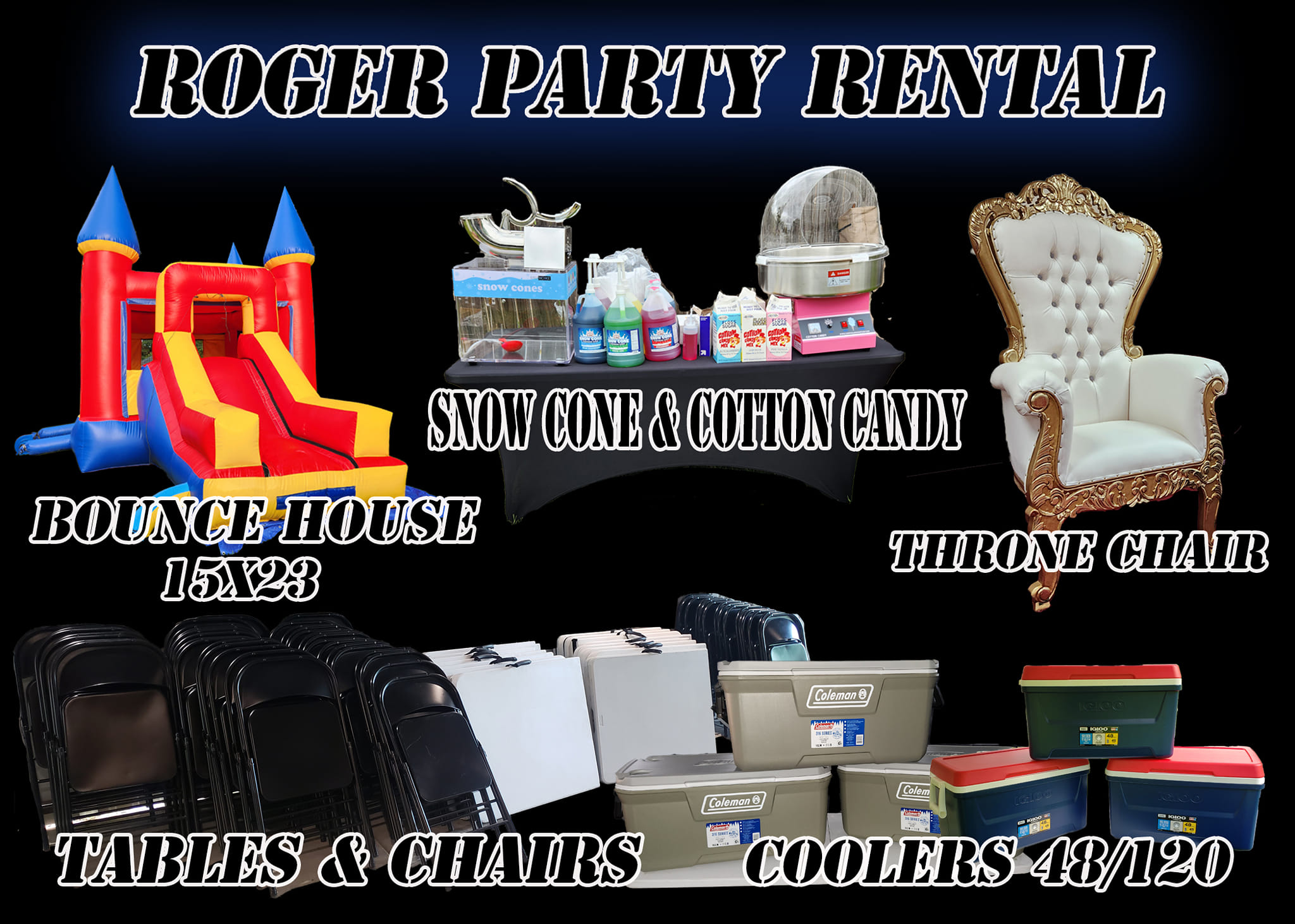 Roger Party Rental | Dallas TX