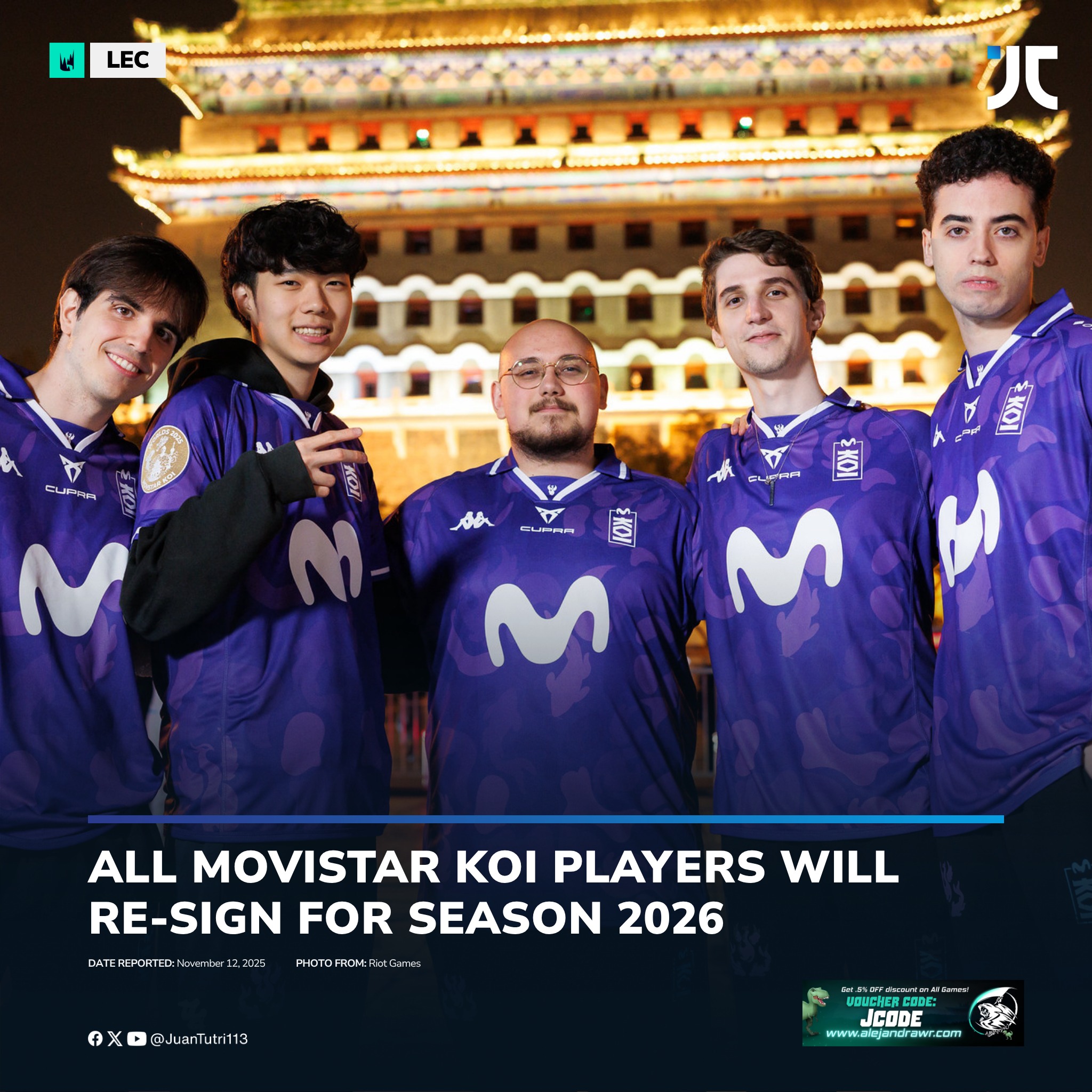 JC - [OFFICIAL] MKOI 2026. Movistar KOI co-founder Ibai officially ...