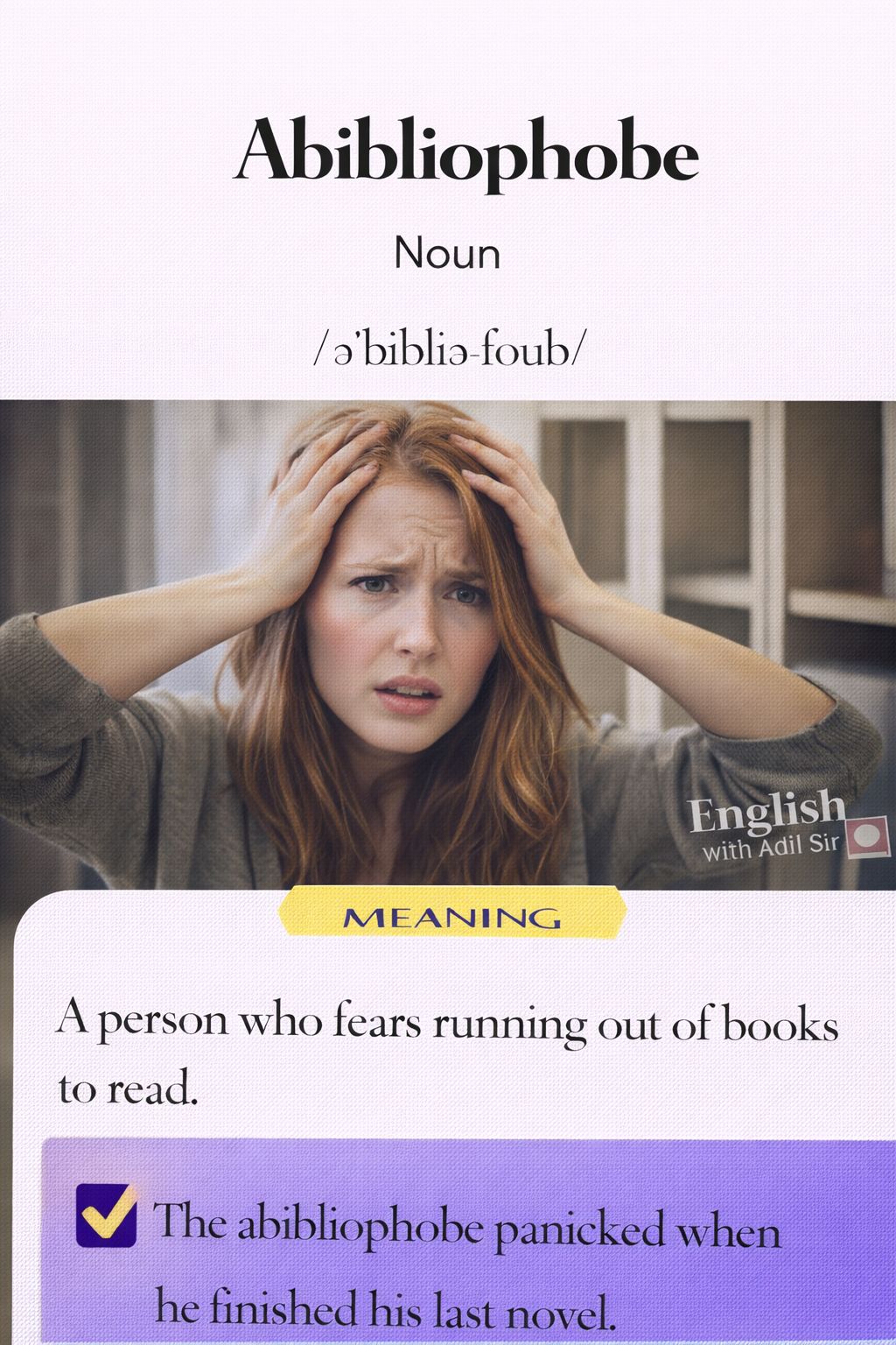 Abibliophobe| Explore important... - English with Aadil sir | Facebook