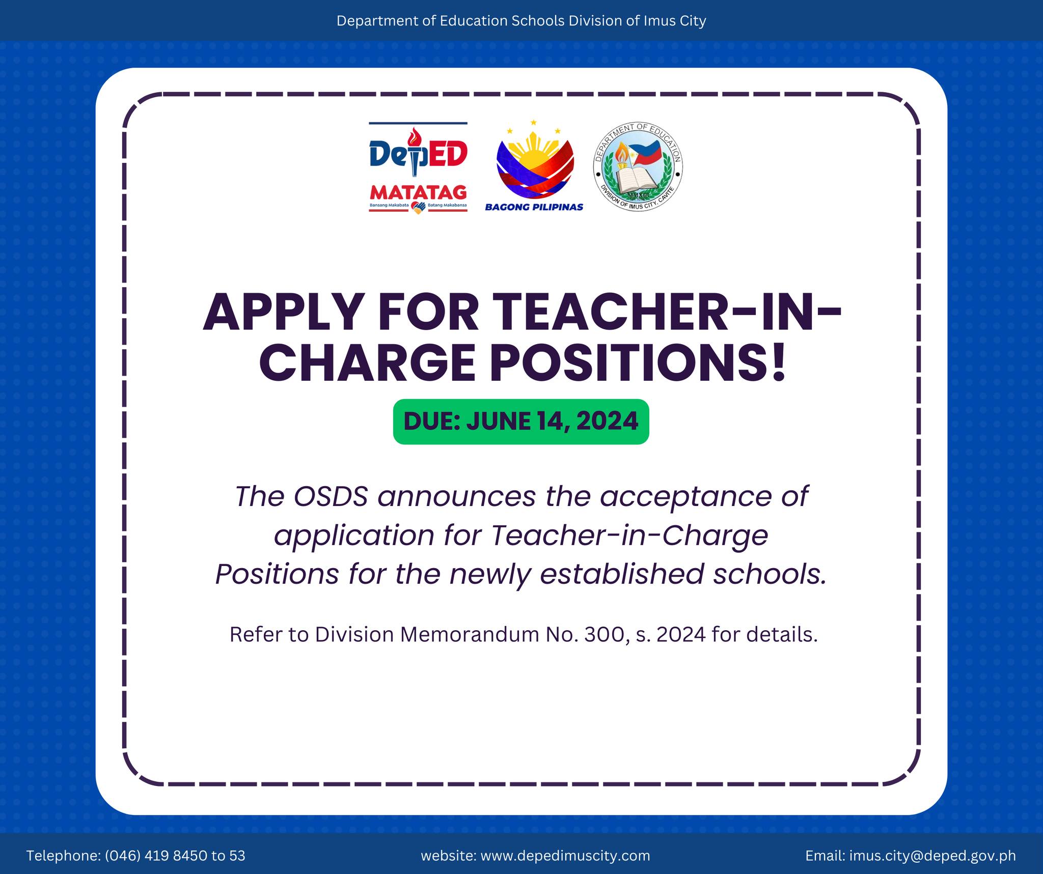 SDOIC is... - DepEd Tayo PSES-Golden City Annex- Imus City | Facebook