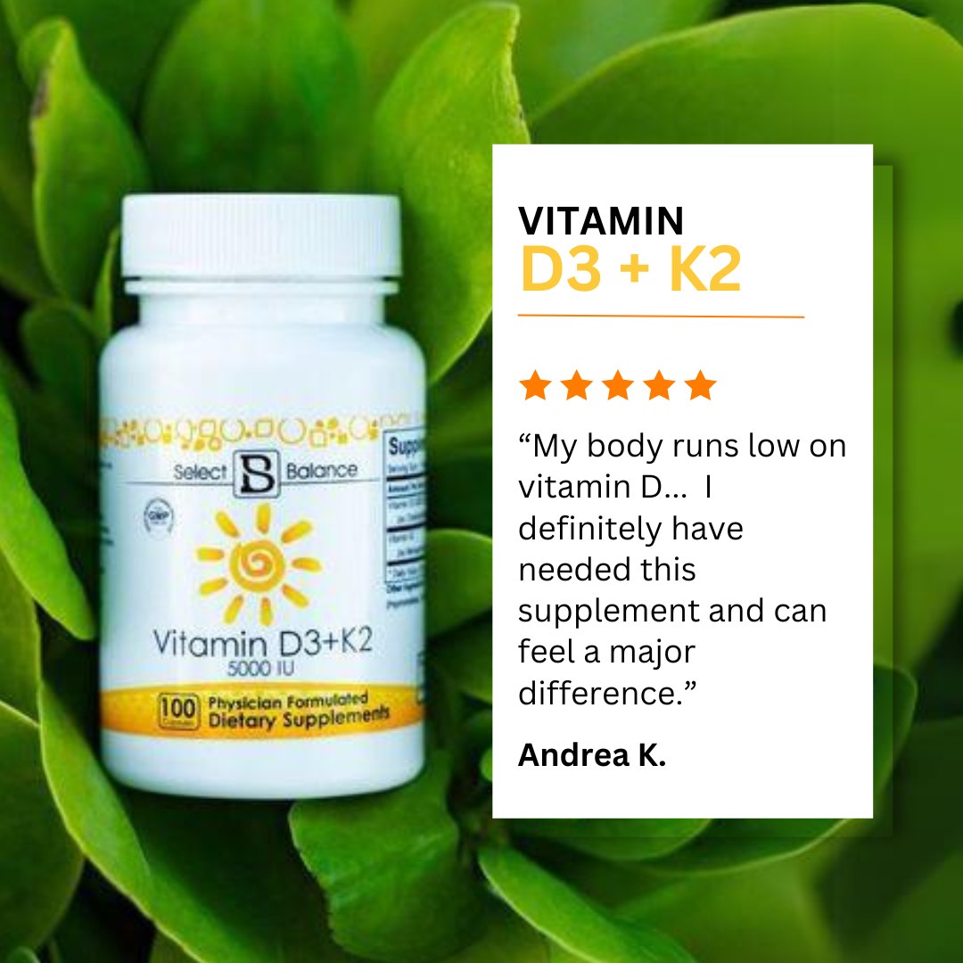 Select Balance - Our Vitamin D3 + K2 supplement isn't just...