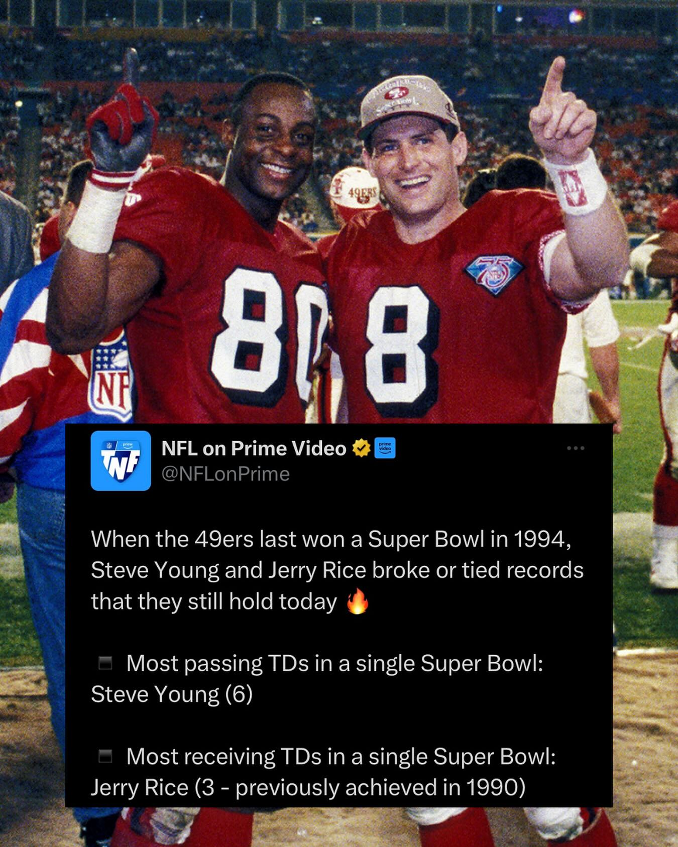 Legends Never Die Jerry Rice and Steve Young Framed Photo