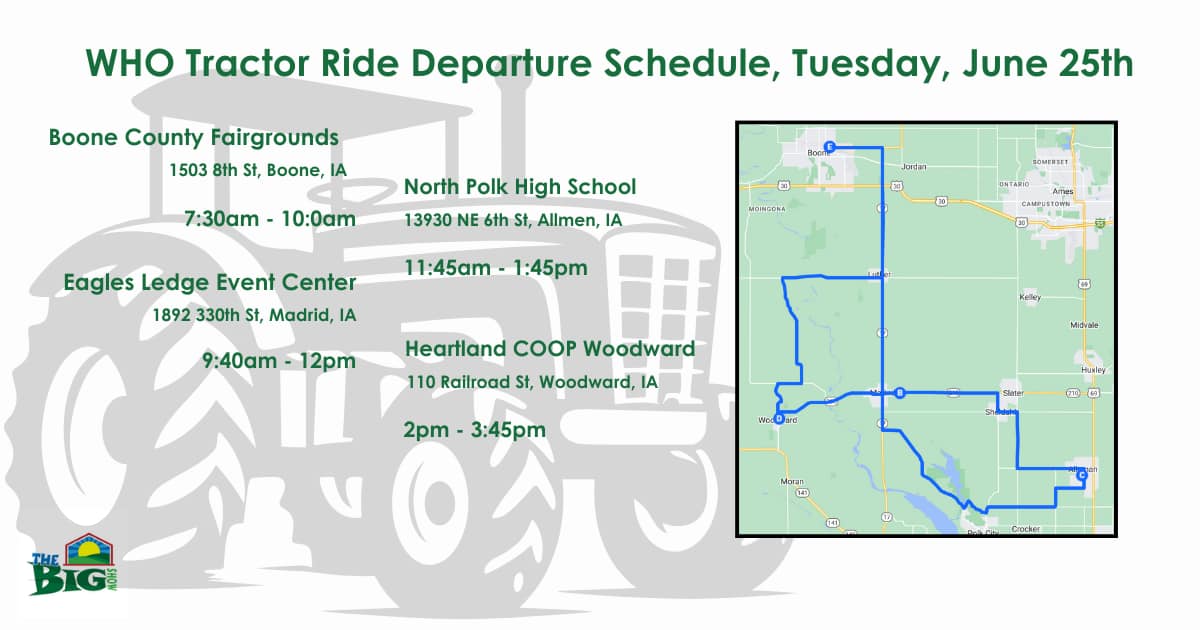 WHO - Day Two of the WHO Iowa Tractor Ride kicks off at 7:30 this ...