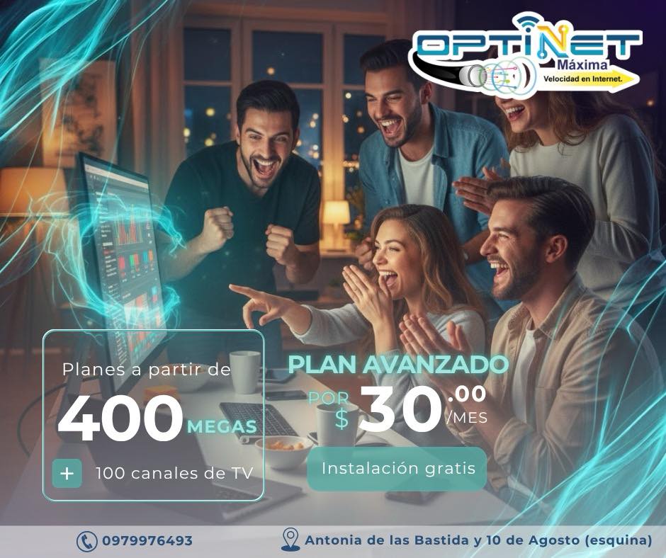 Optinet - Internet de máxima velocidad | Montalvo