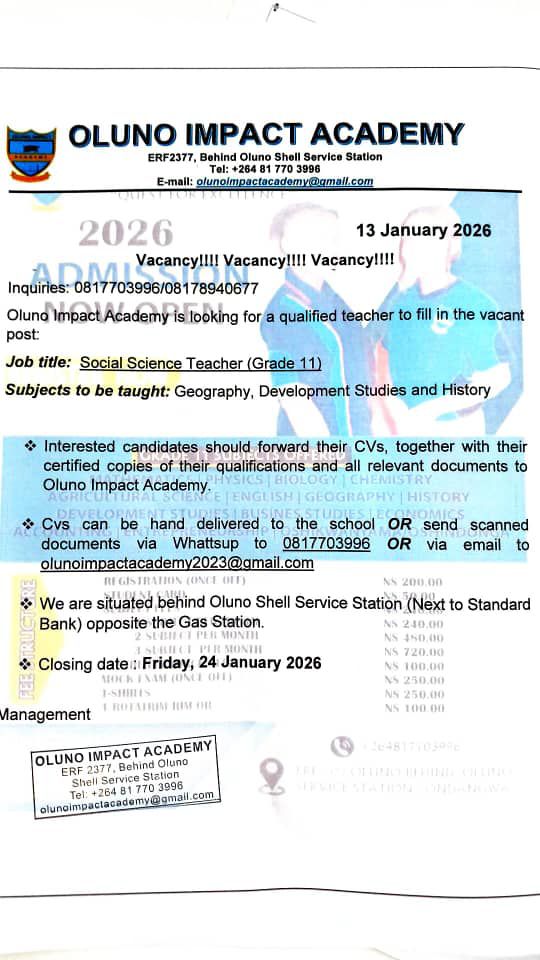 Oluno Impact Academy | Ondangwa