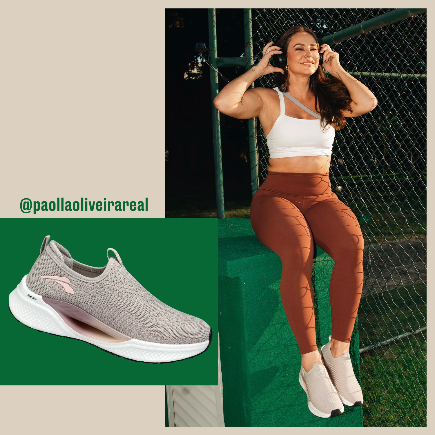 Paolla Oliveira já está arrasando com seu novo tênis slip on